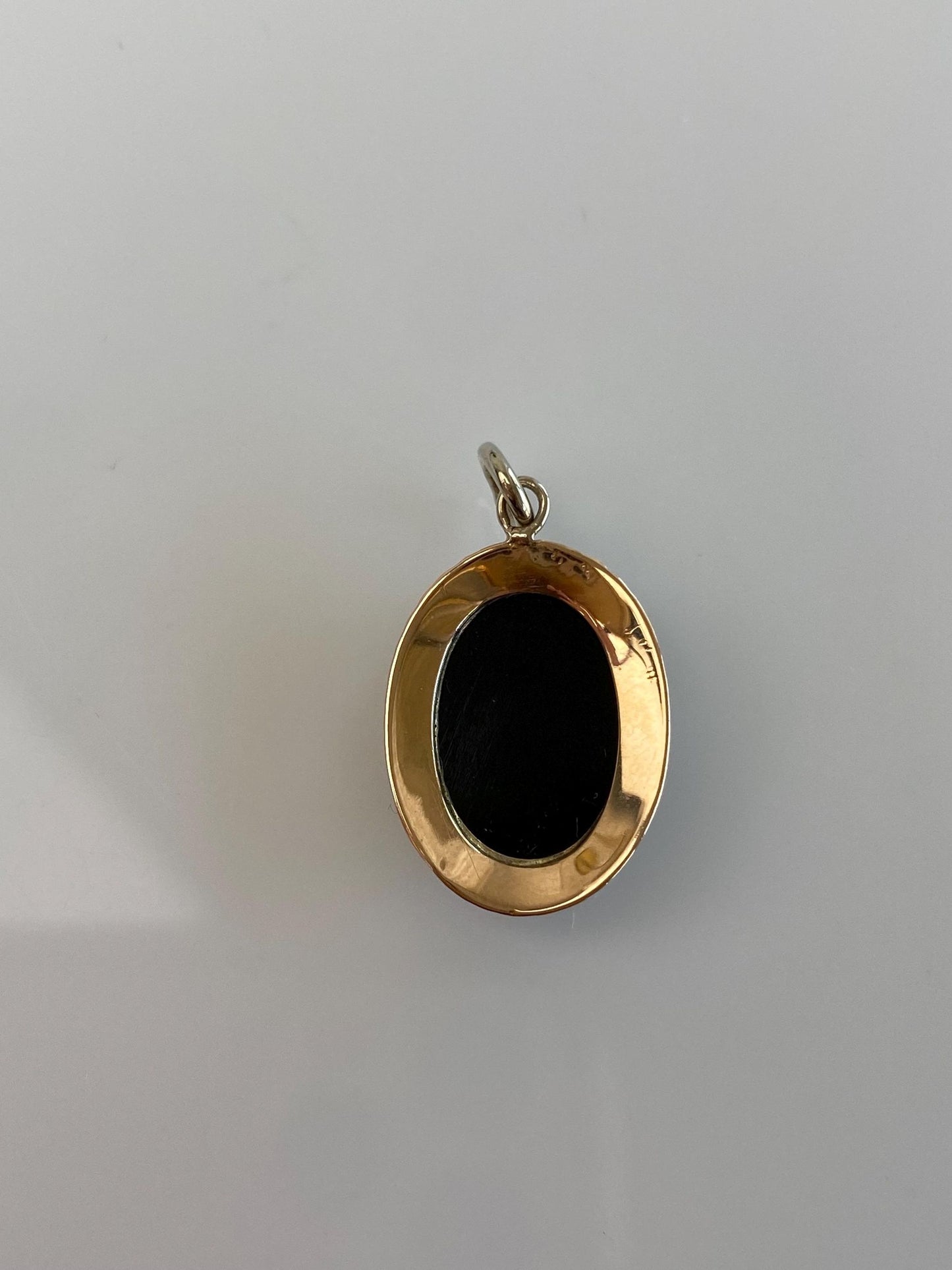 Vintage Solid 14k White Gold Cameo Charm