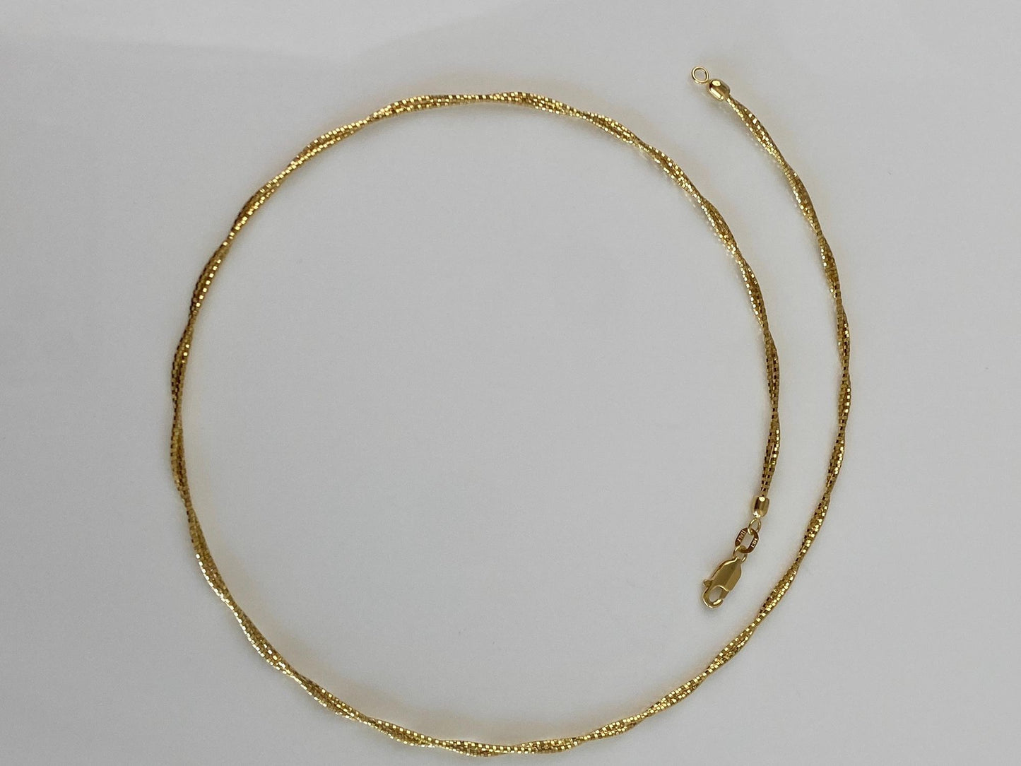 Vintage 14k Yellow Gold Twisted Woven Collar Necklace - 17.5 inches