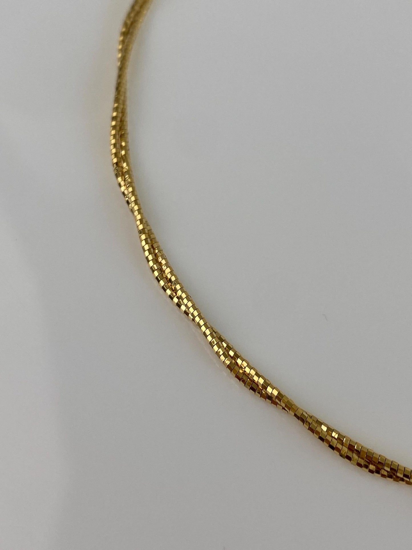 Vintage 14k Yellow Gold Twisted Woven Collar Necklace - 17.5 inches