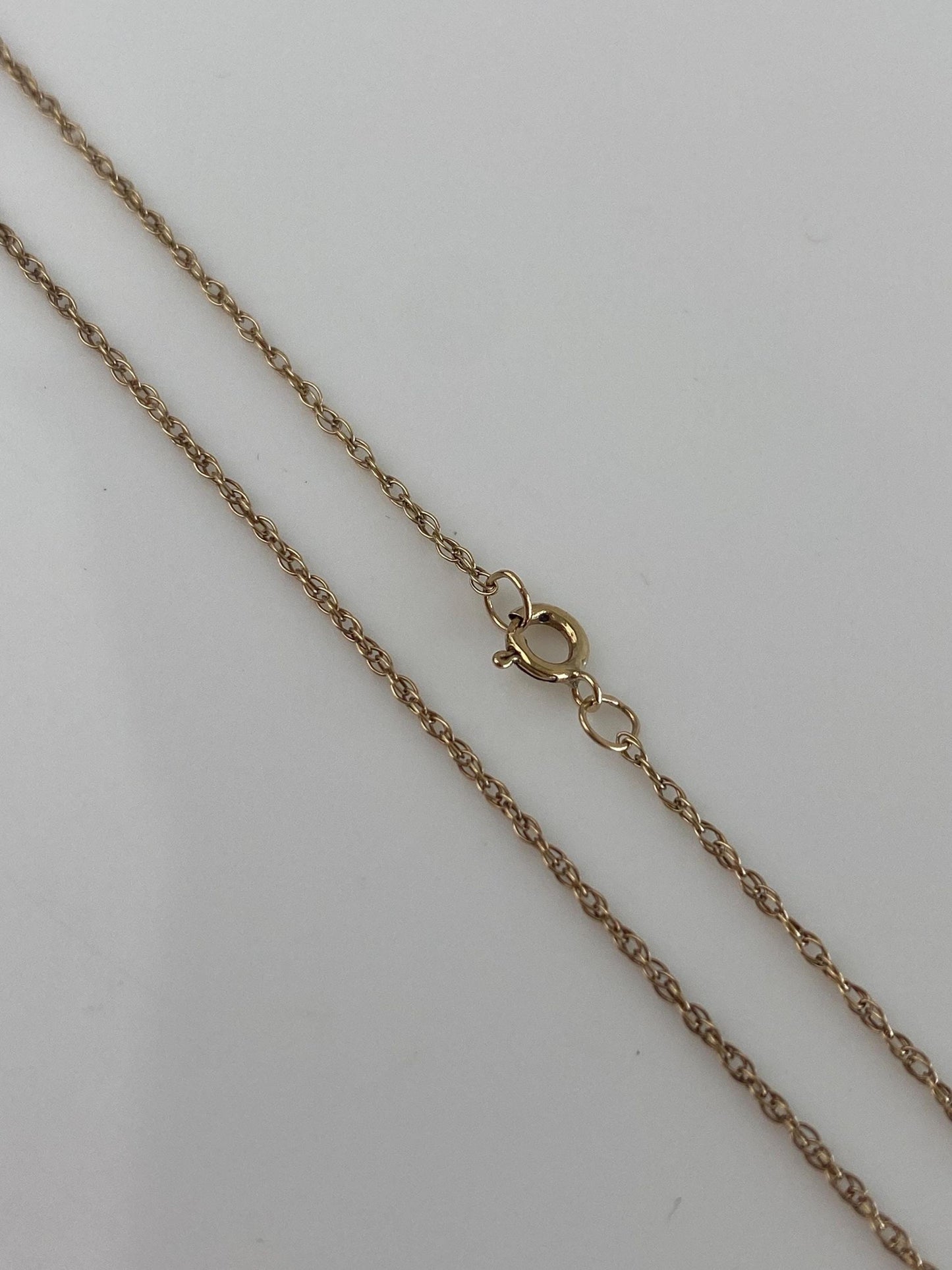 Vintage Solid 10k Yellow Gold Dainty Chain Necklace - 18 inches
