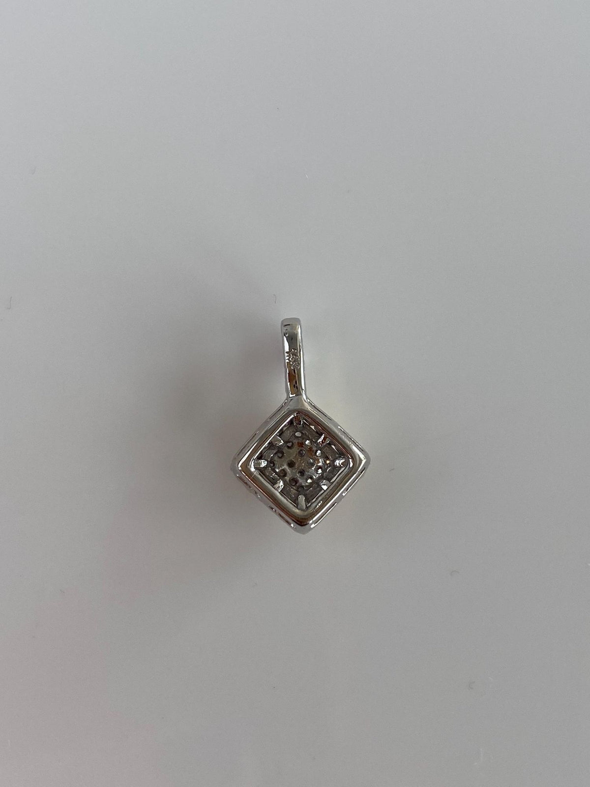 Vintage Solid 14k White & Yellow Gold Diamonds Charm