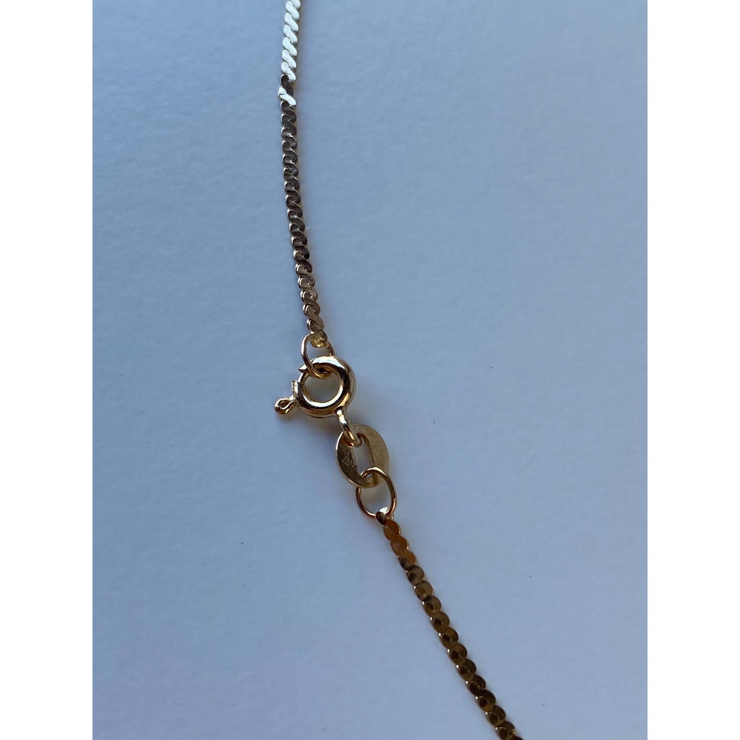 Vintage Solid 14k Yellow Gold Long Serpentine Chain Necklace - 29.5 inches