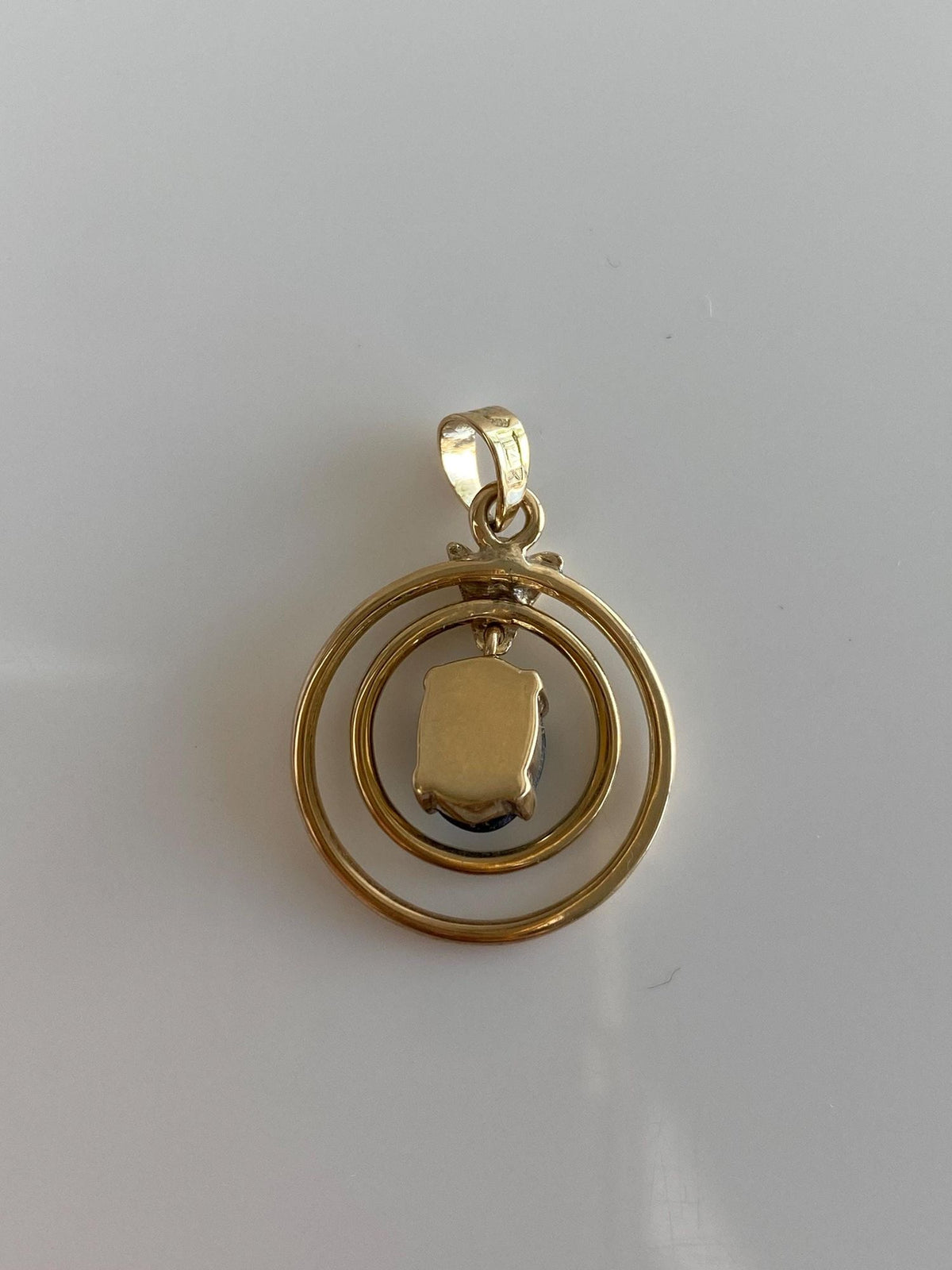 Vintage Solid 10k Yellow Gold Star Sapphire Dangle Charm