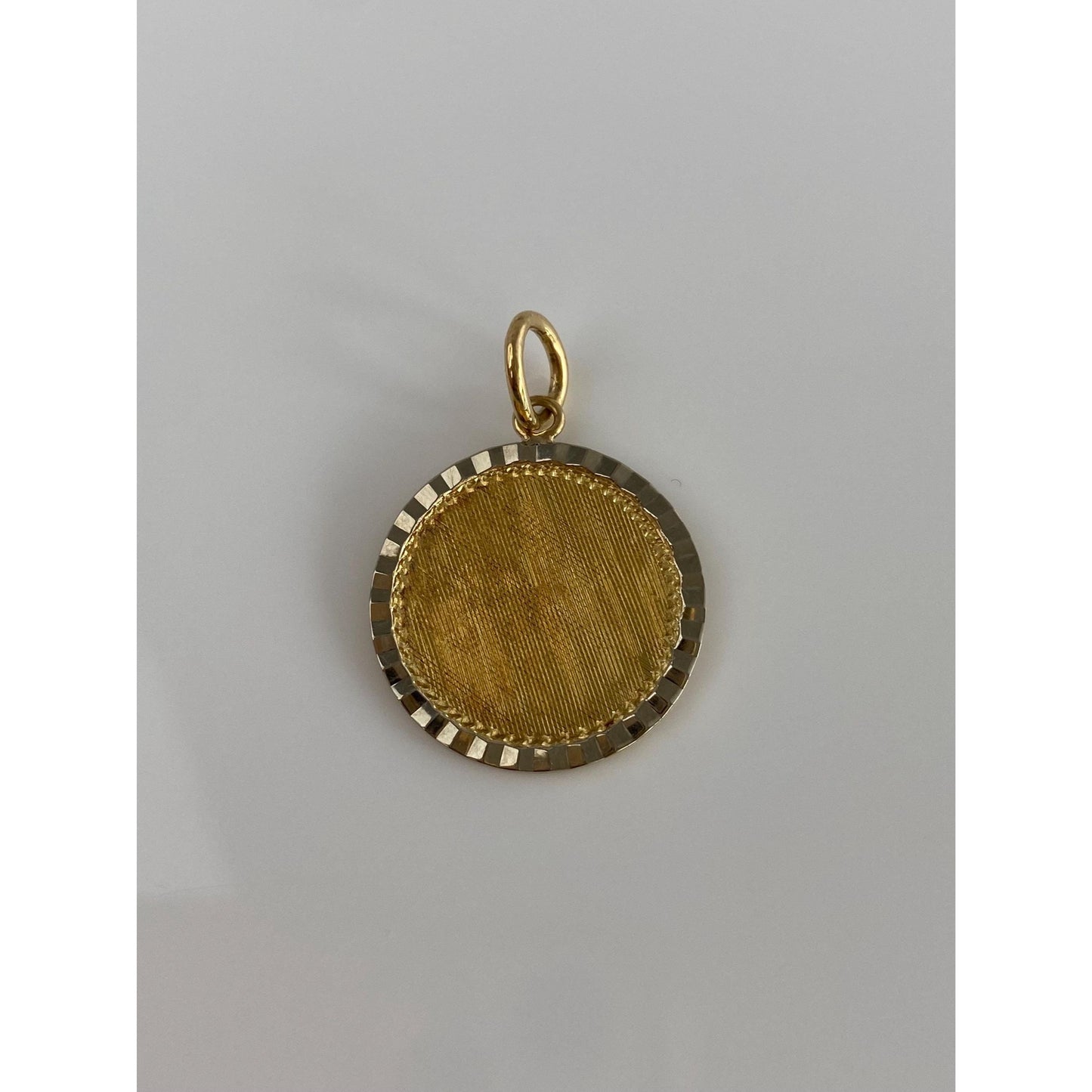 Vintage Solid 18k White & Yellow Gold Cufflink Conversion Charm