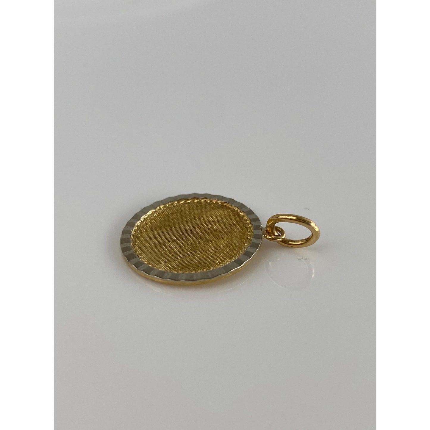 Vintage Solid 18k White & Yellow Gold Cufflink Conversion Charm