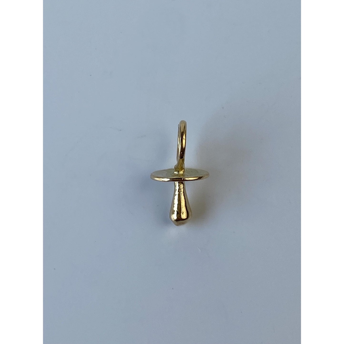 Solid 14k Yellow Gold Baby Pacifier Charm