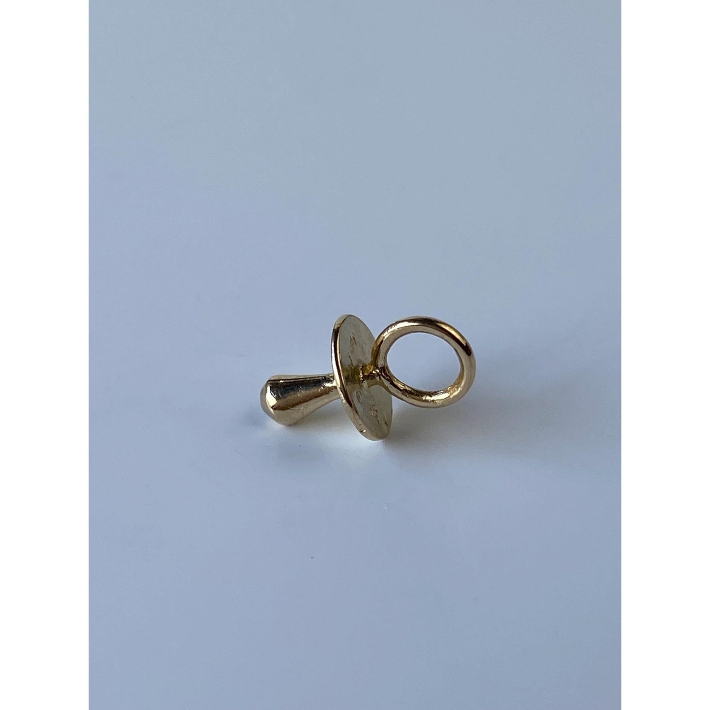 Solid 14k Yellow Gold Baby Pacifier Charm