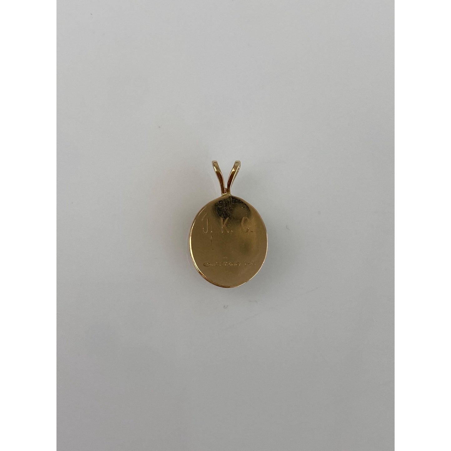 Vintage Solid 14k Yellow Gold 2007 Hematite Clear Cubic Zirconia West Point Charm