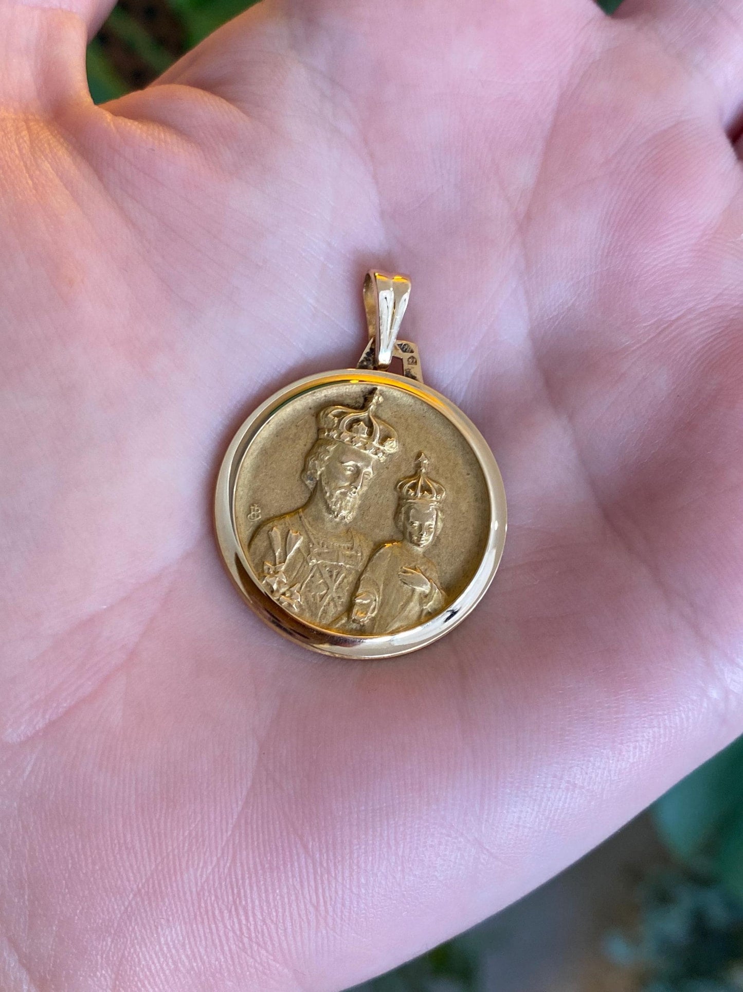 Vintage Solid 18k Yellow Gold St. Joseph Charm