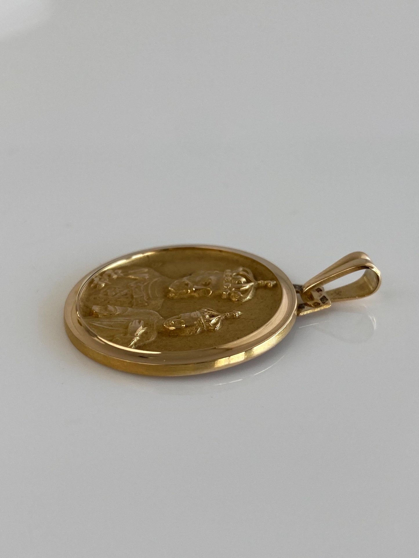 Vintage Solid 18k Yellow Gold St. Joseph Charm