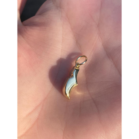 Vintage Solid 14k Yellow Gold Danish Shoe Charm