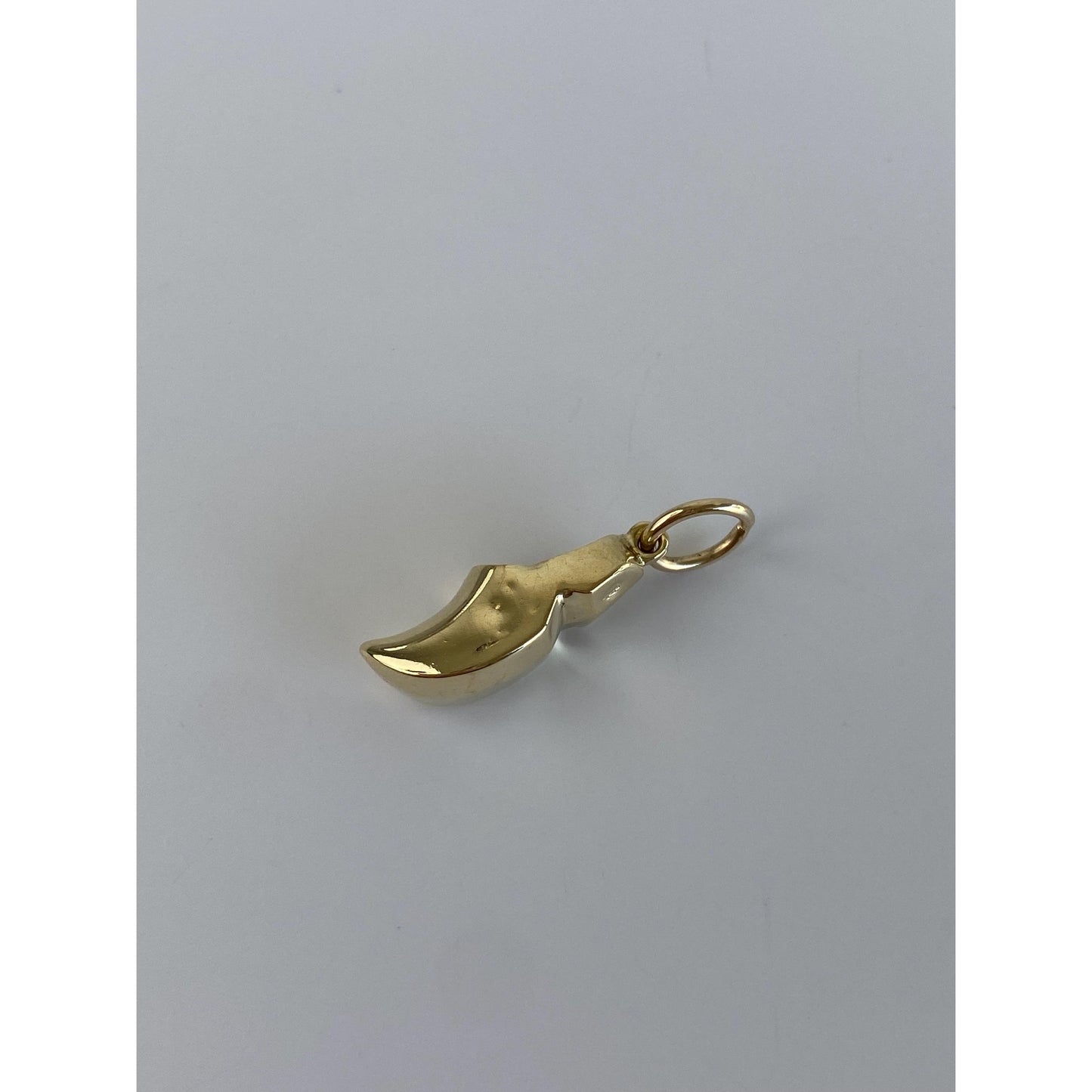 Vintage Solid 14k Yellow Gold Danish Shoe Charm