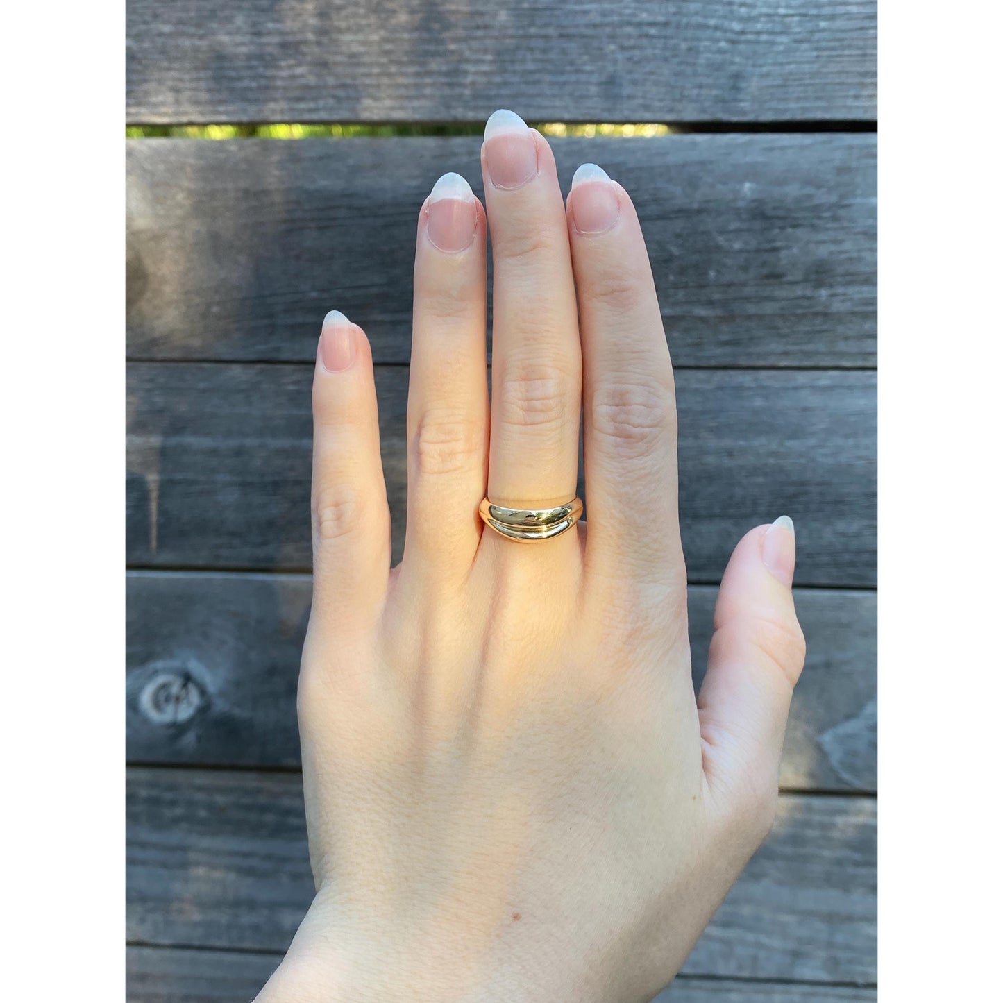 Vintage Solid 14k Yellow Gold Wavy Ring - Size 6.5