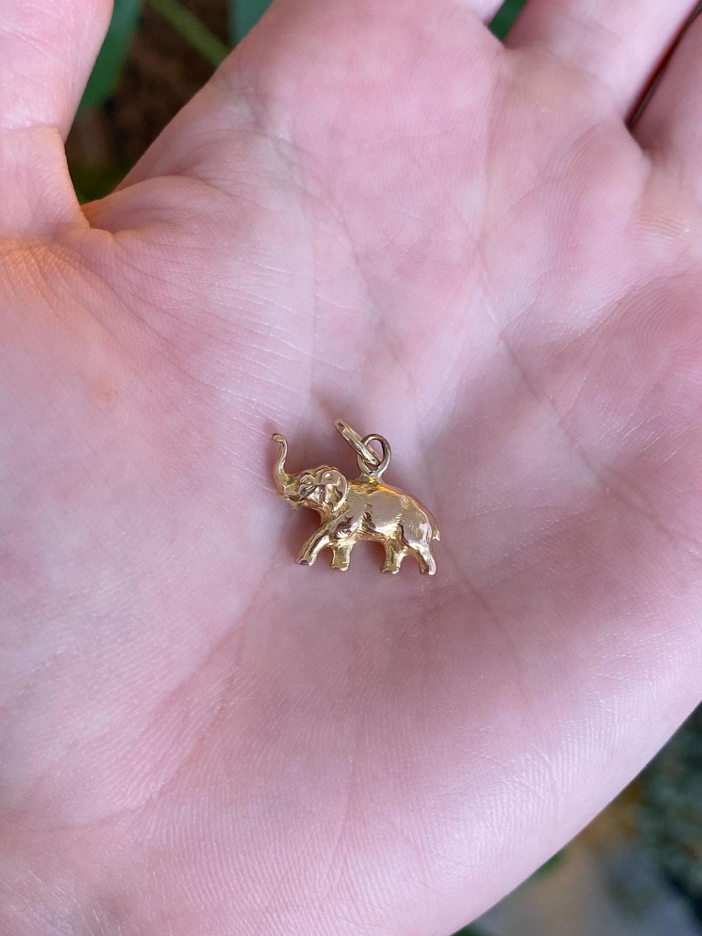 Vintage 14k Yellow Gold Elephant Charm