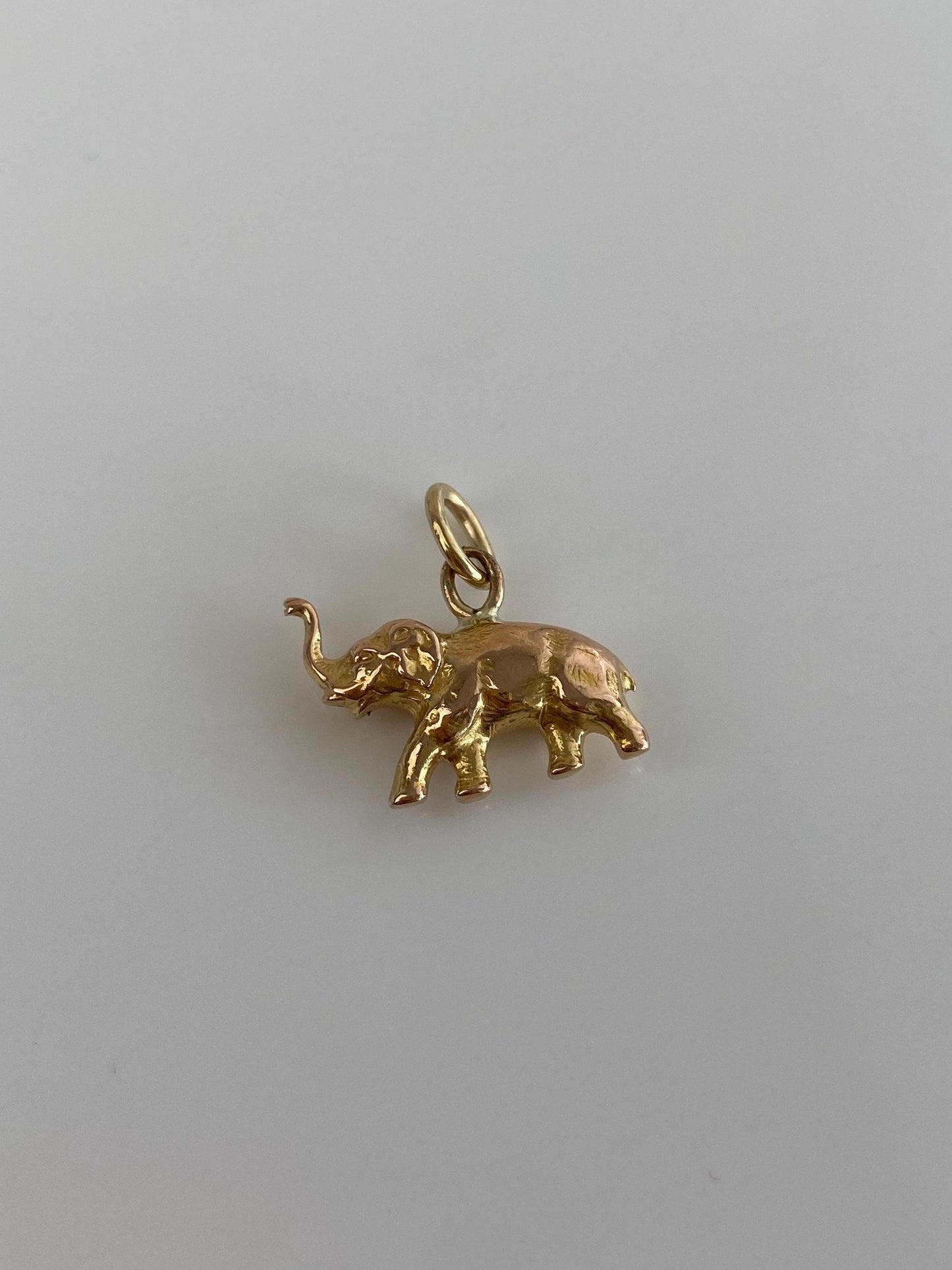 Vintage 14k Yellow Gold Elephant Charm