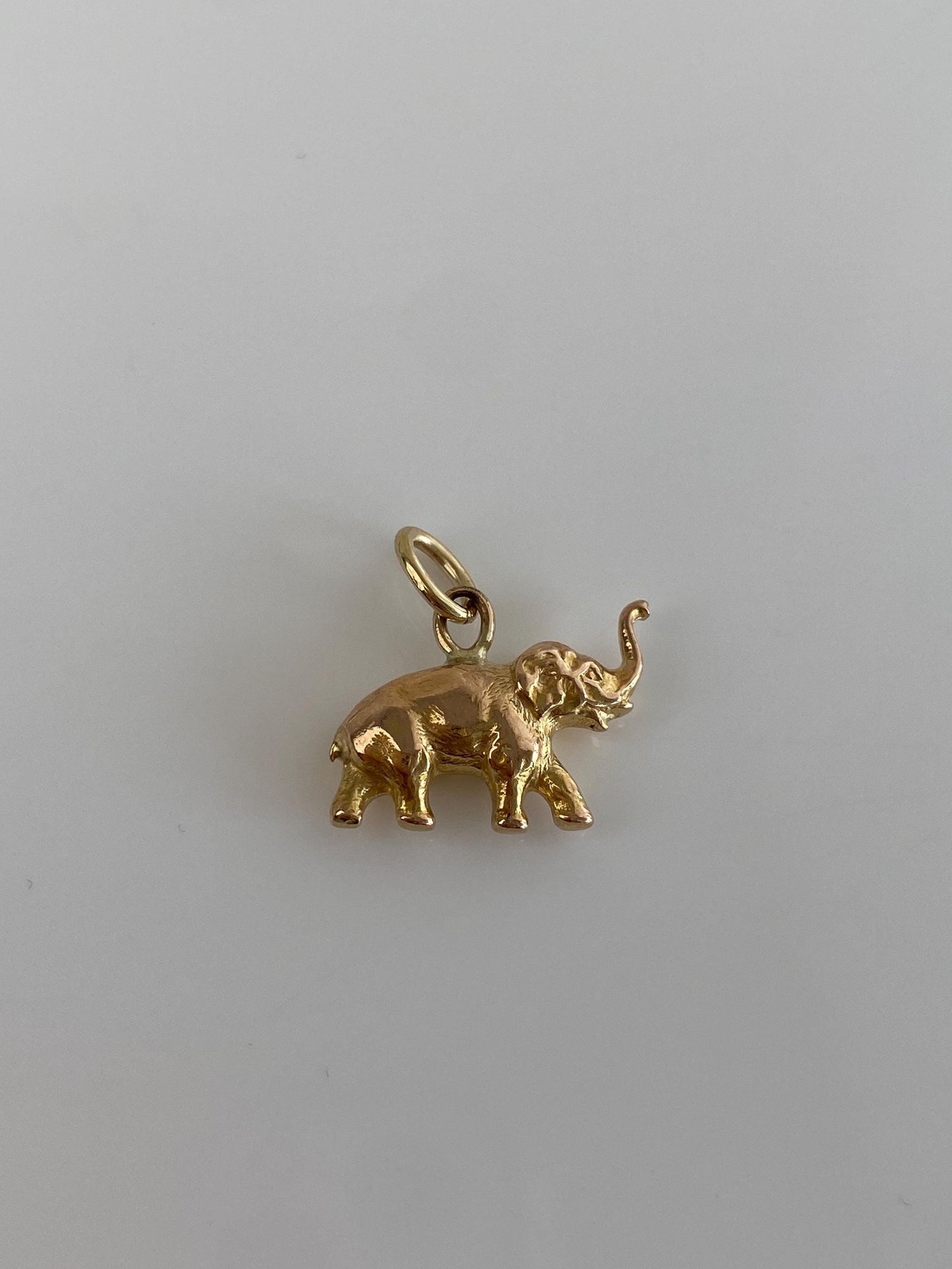 Vintage 14k Yellow Gold Elephant Charm