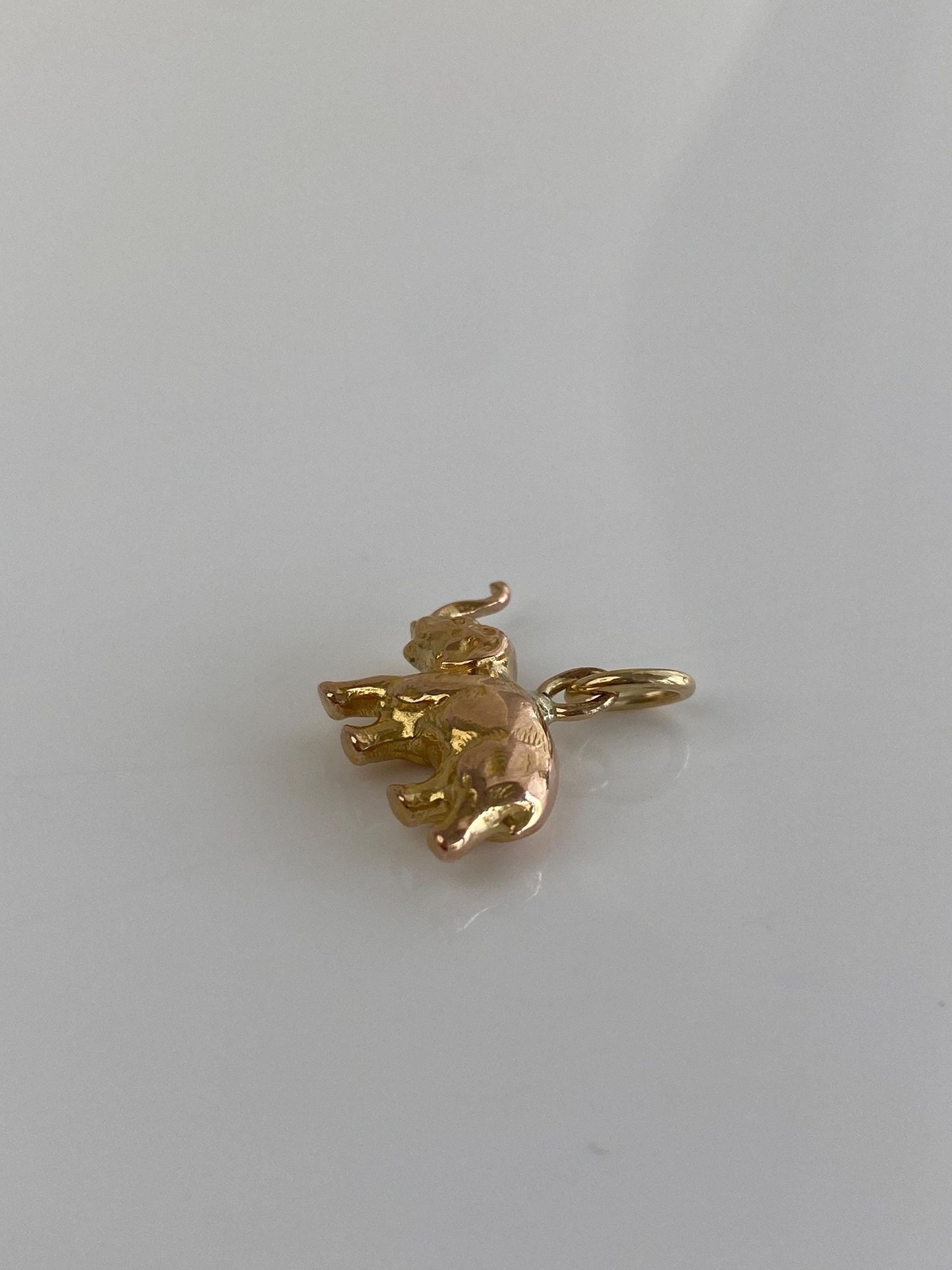 Vintage 14k Yellow Gold Elephant Charm