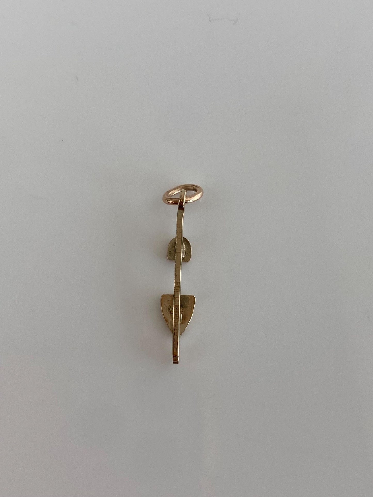 Vintage Solid 10k Yellow Gold Skate Charm