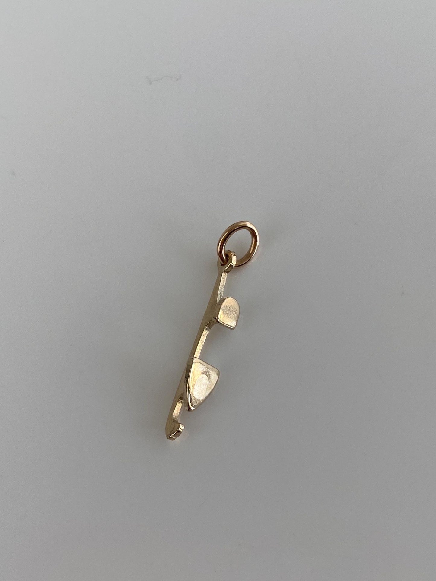 Vintage Solid 10k Yellow Gold Skate Charm