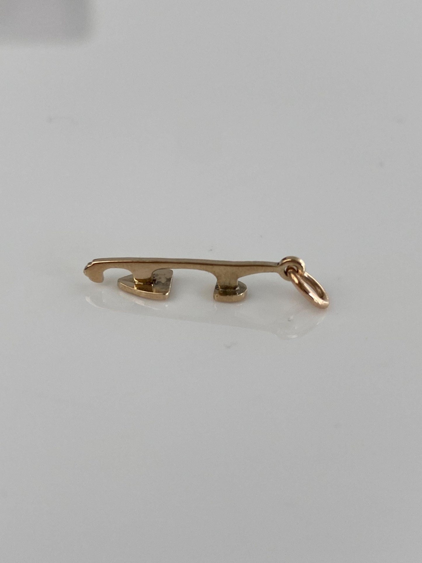 Vintage Solid 10k Yellow Gold Skate Charm