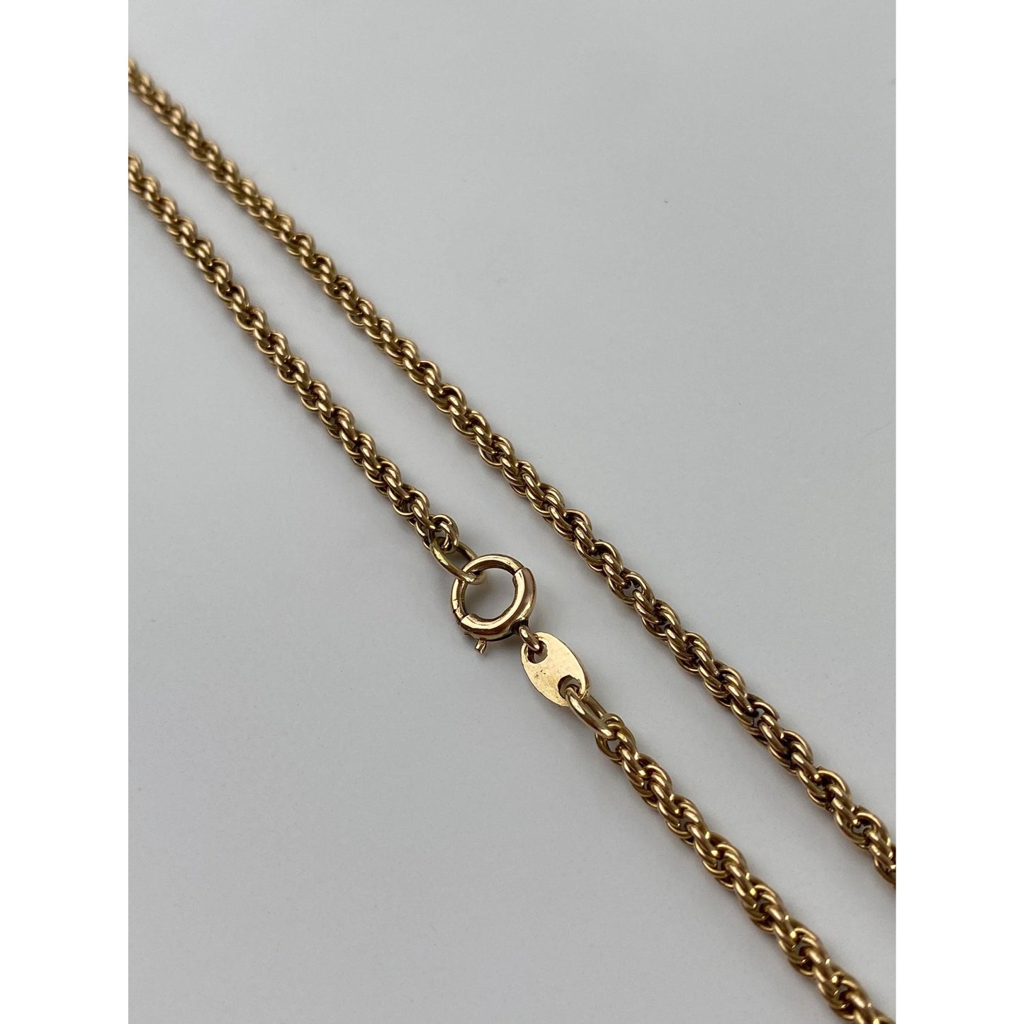 Vintage Solid 14k Yellow Gold Rope Chain Necklace - 25.5 inches