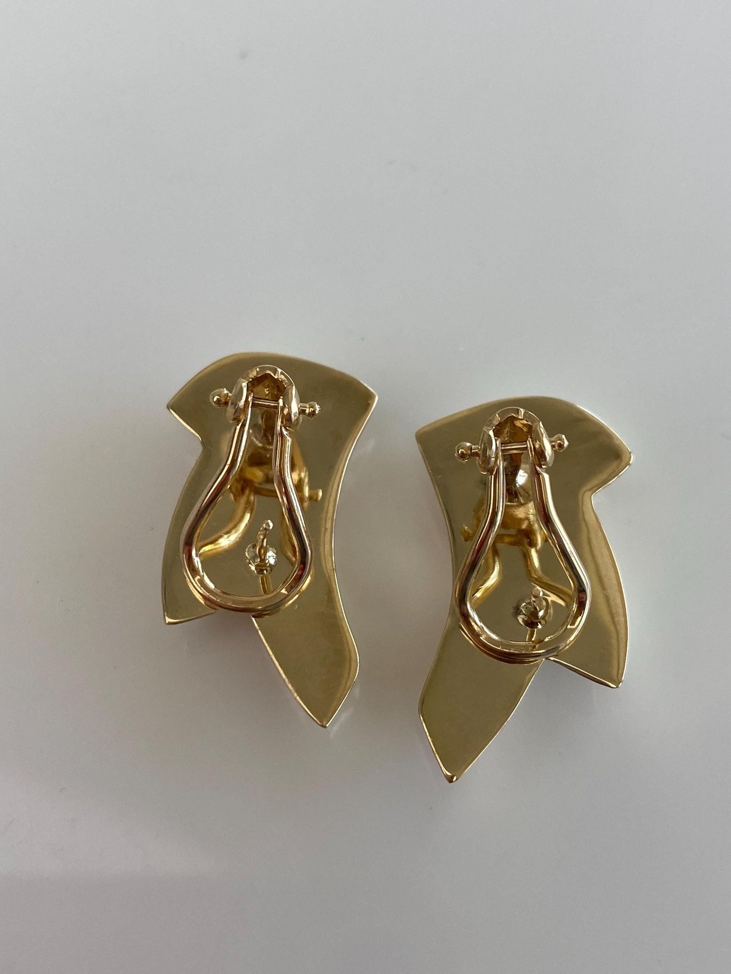 Vintage 14k Yellow Gold Domed Design Stud Earrings
