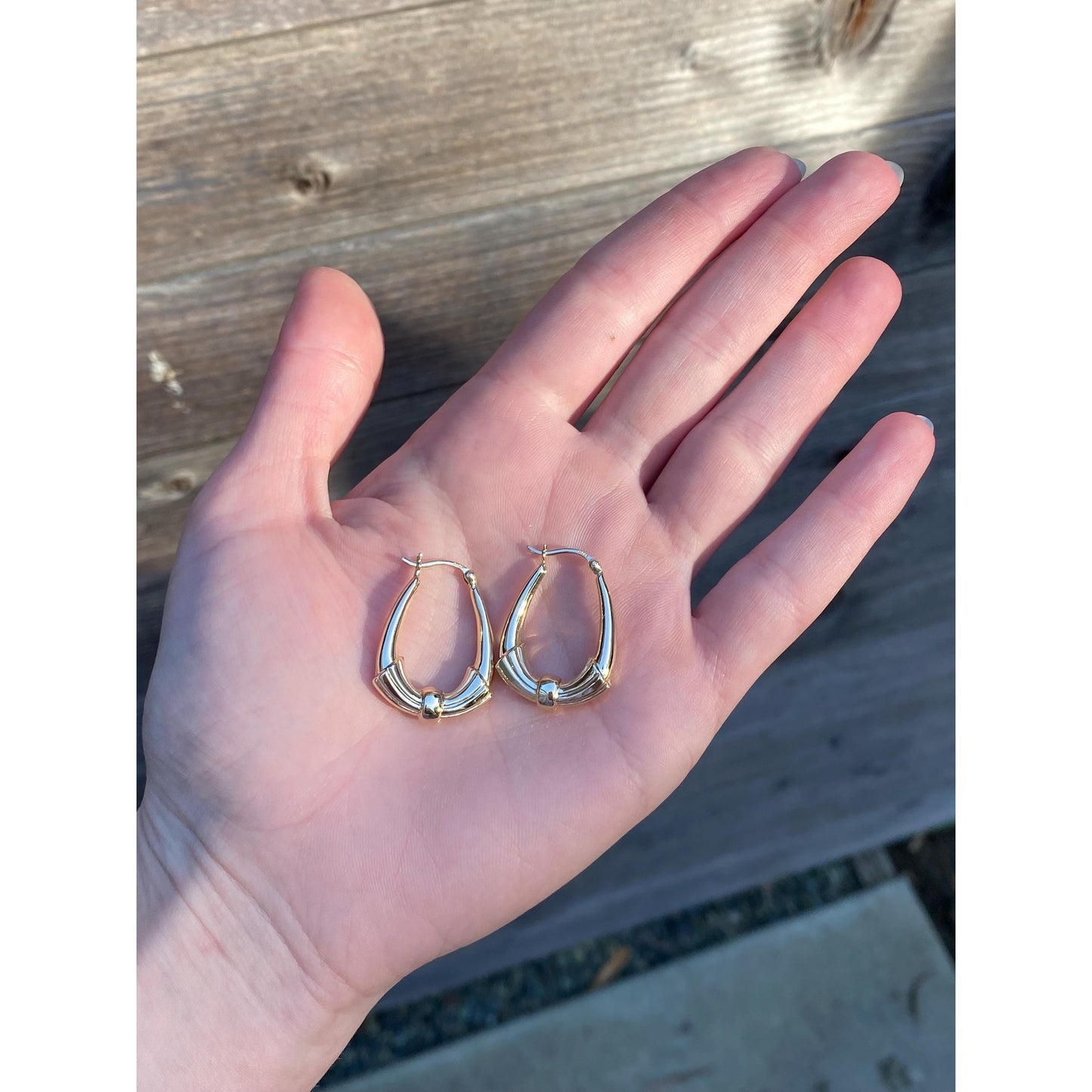 Vintage 14k Yellow Gold Knotted Hoop Earrings