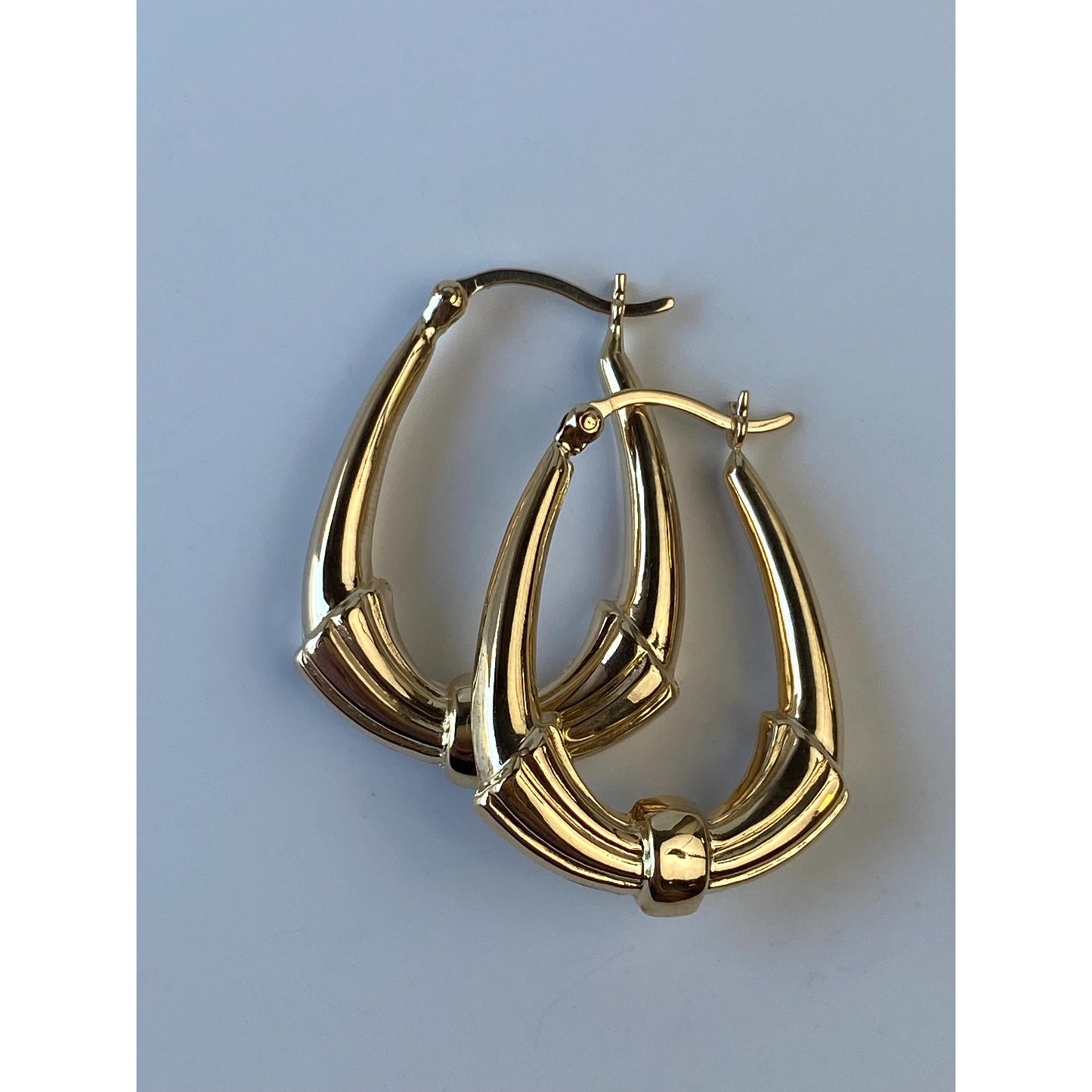 Vintage 14k Yellow Gold Knotted Hoop Earrings