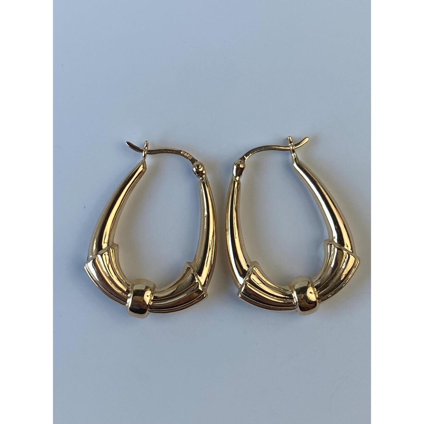 Vintage 14k Yellow Gold Knotted Hoop Earrings