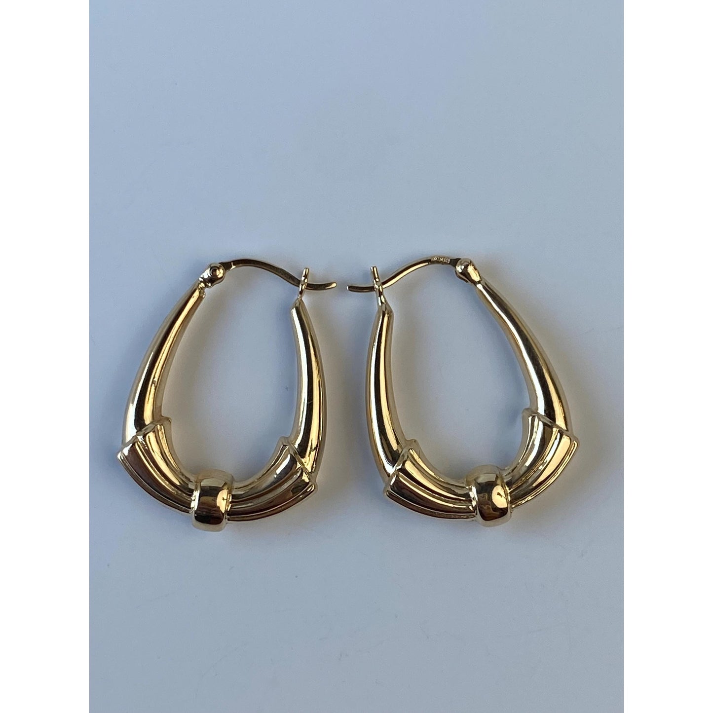 Vintage 14k Yellow Gold Knotted Hoop Earrings