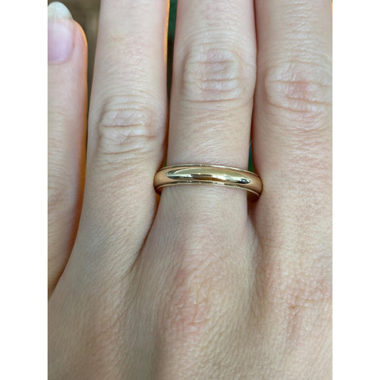 Vintage Solid 14k Yellow Gold Milgrain Ring Band - Size 10.25