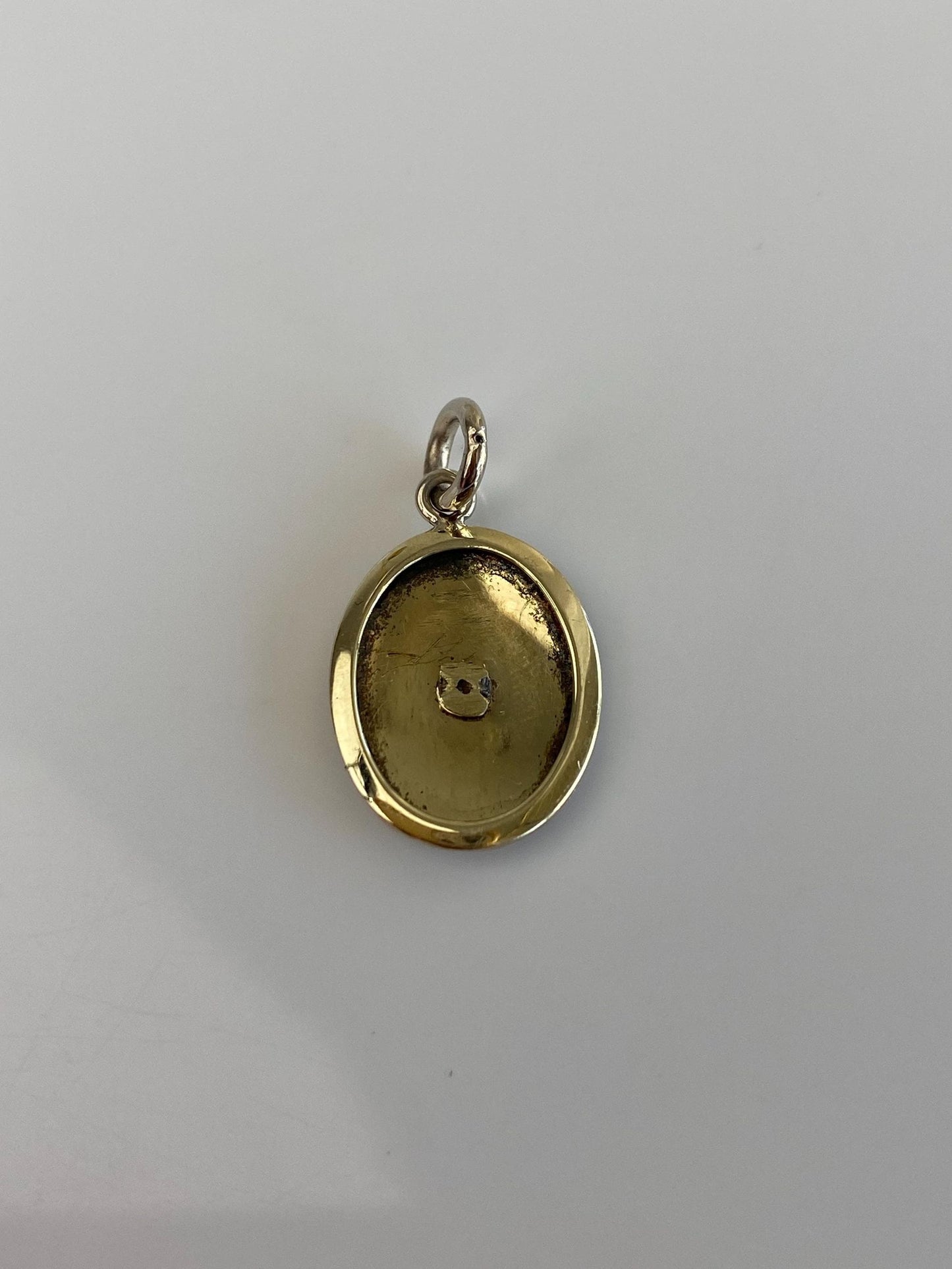 Vintage Solid 14k White Gold Design Cufflink Conversion Charm