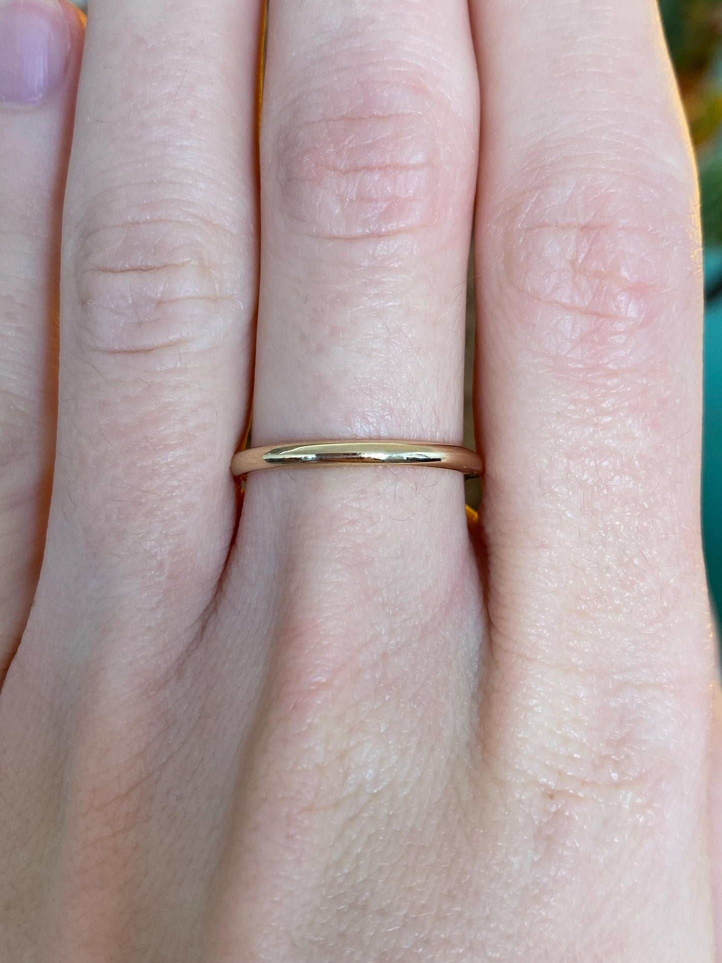 Vintage Solid 14k Yellow Gold Ring Band - Size 8
