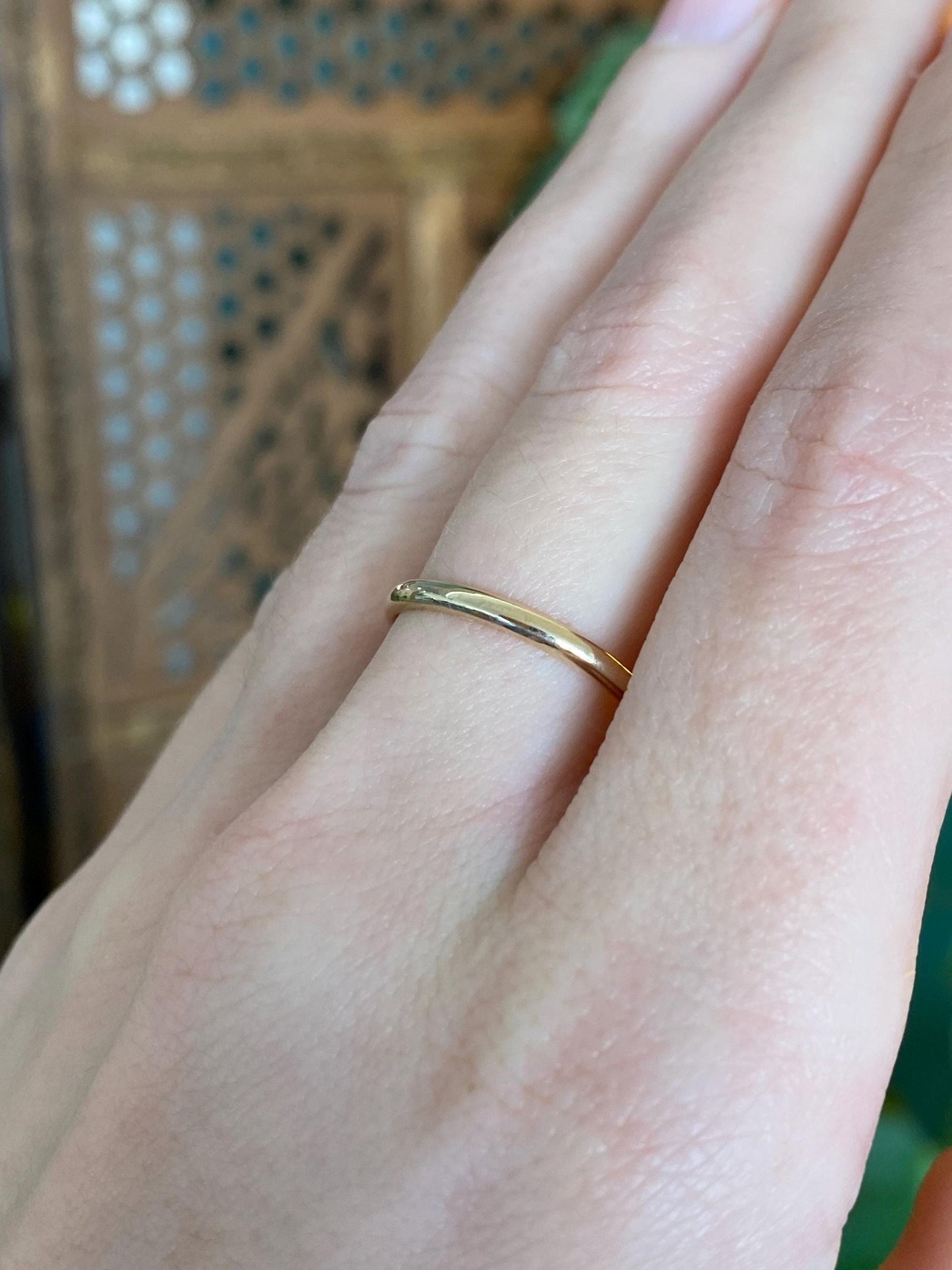 Vintage Solid 14k Yellow Gold Ring Band - Size 8