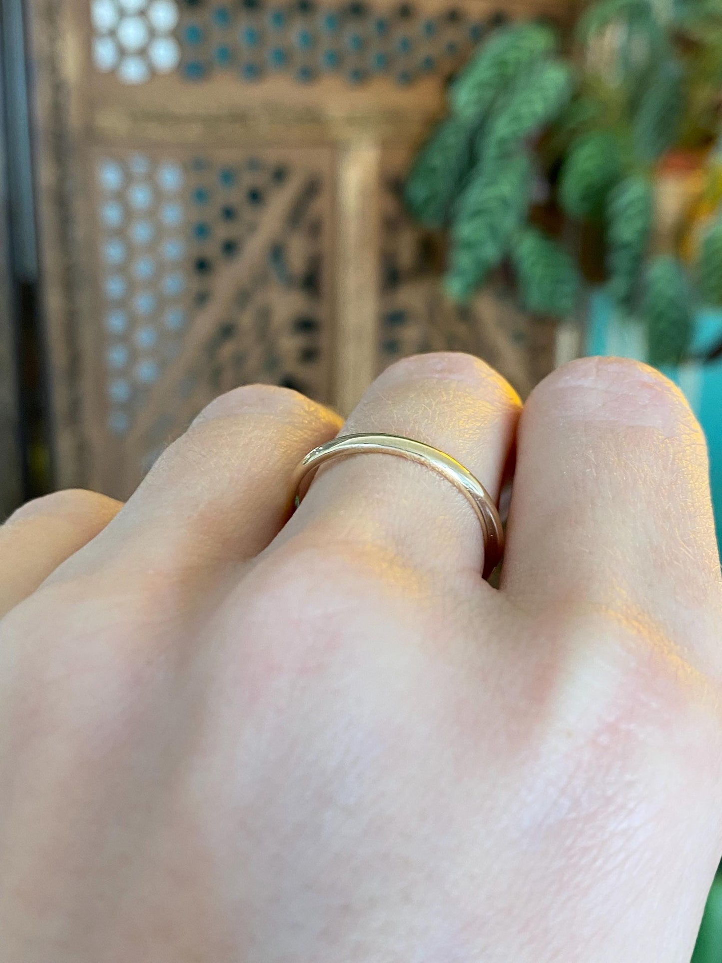 Vintage Solid 14k Yellow Gold Ring Band - Size 8