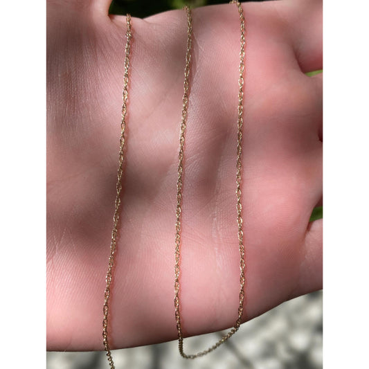 Vintage Solid 14k Yellow Gold Chain Necklace - 18 inches