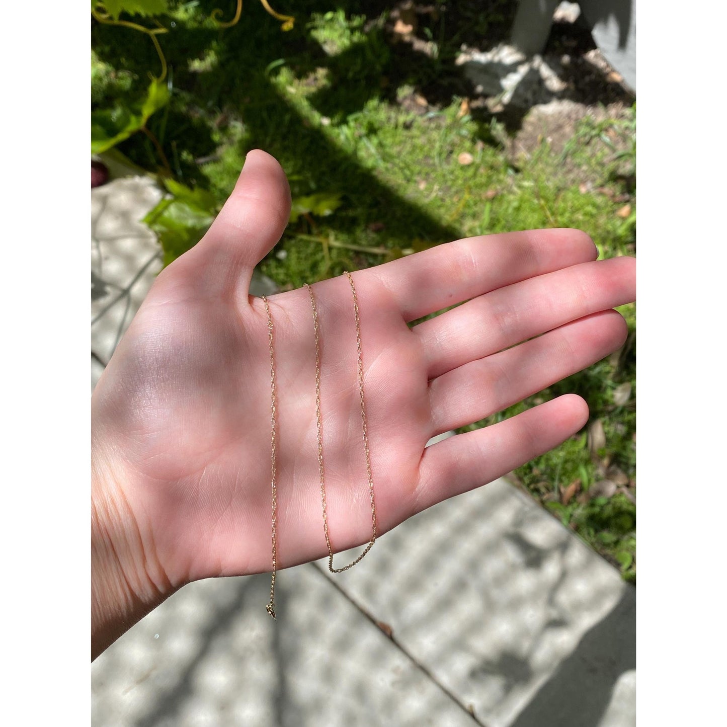 Vintage Solid 14k Yellow Gold Chain Necklace - 18 inches