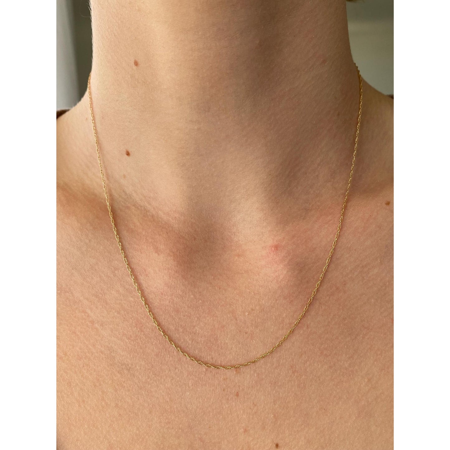 Vintage Solid 14k Yellow Gold Chain Necklace - 18 inches