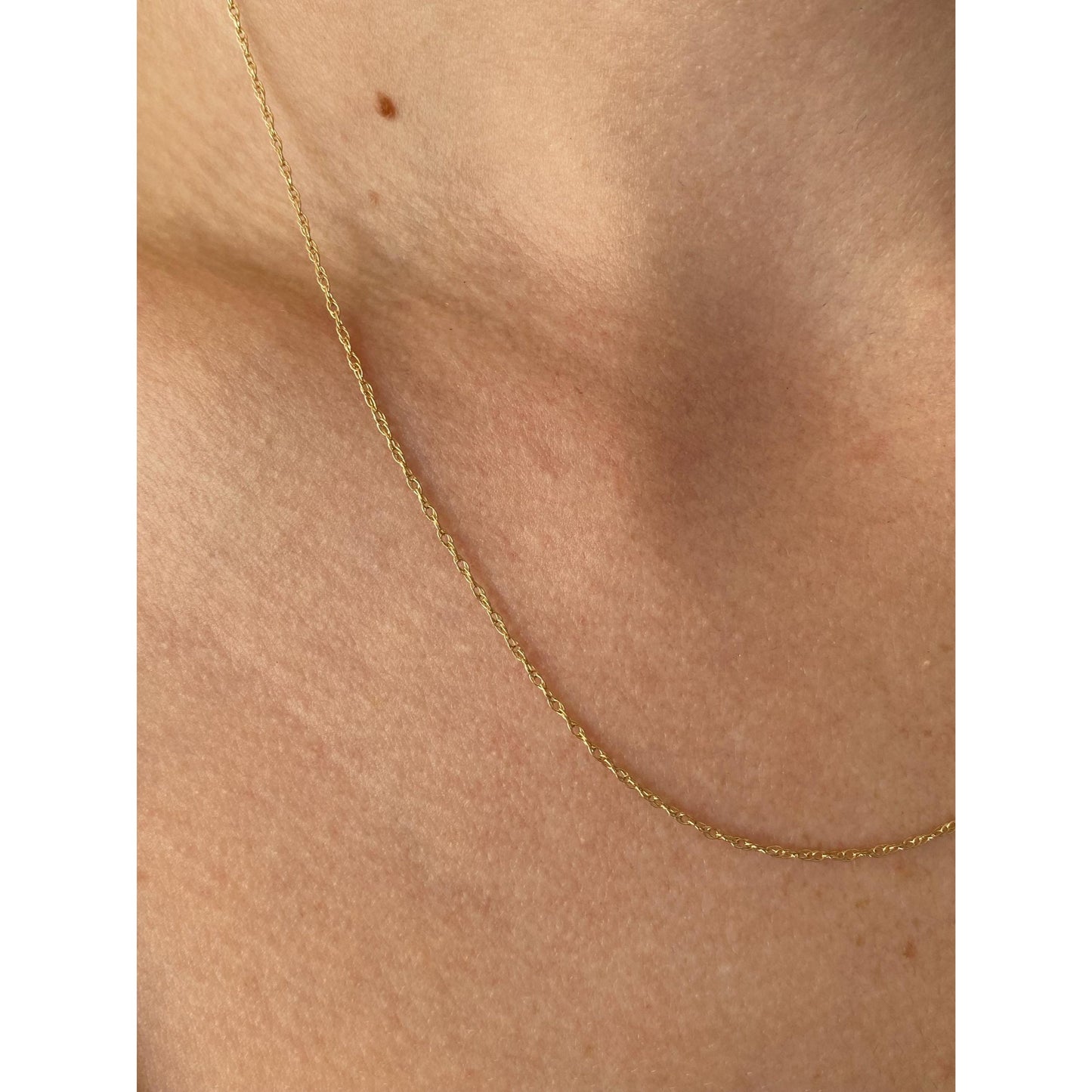 Vintage Solid 14k Yellow Gold Chain Necklace - 18 inches