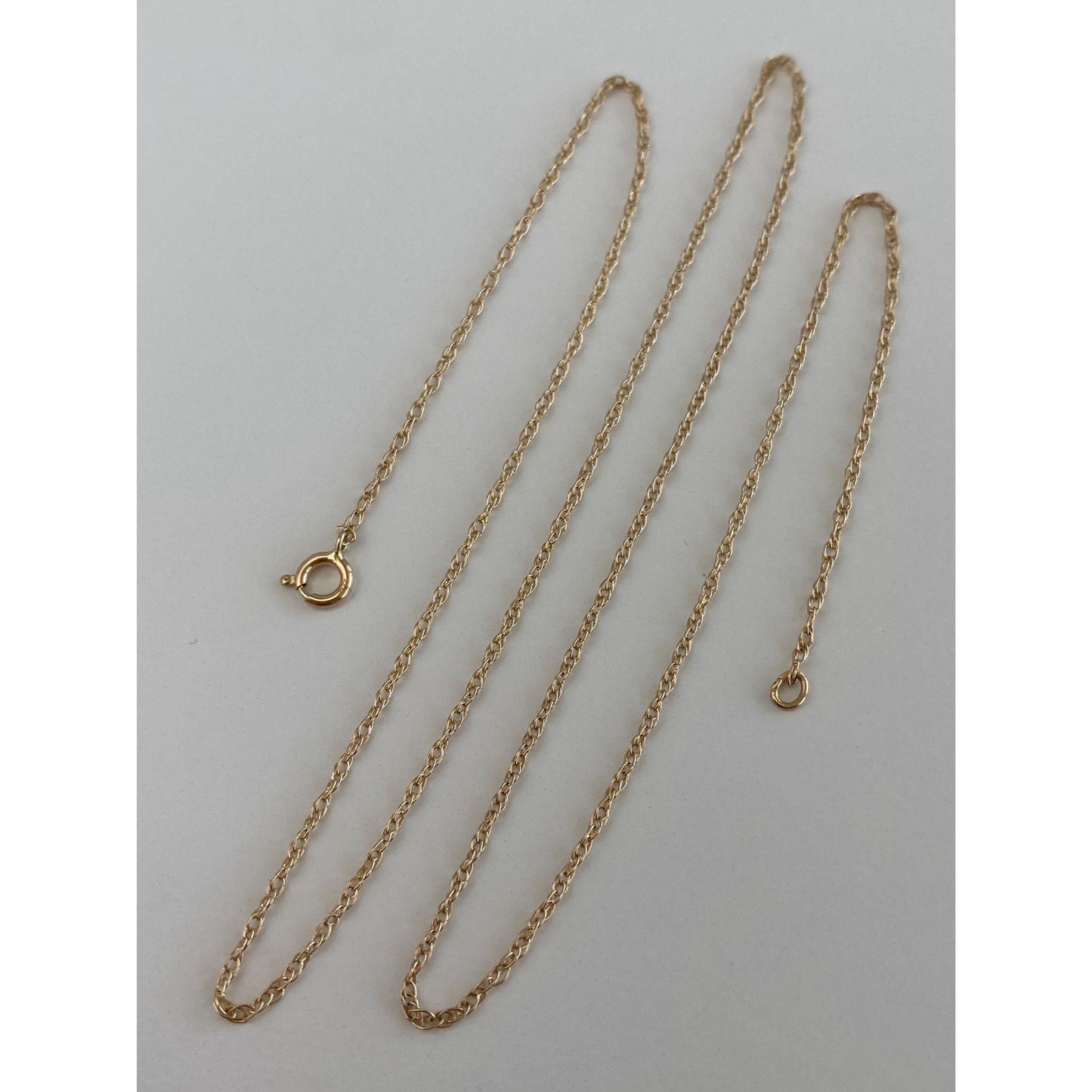 Vintage Solid 14k Yellow Gold Chain Necklace - 18 inches