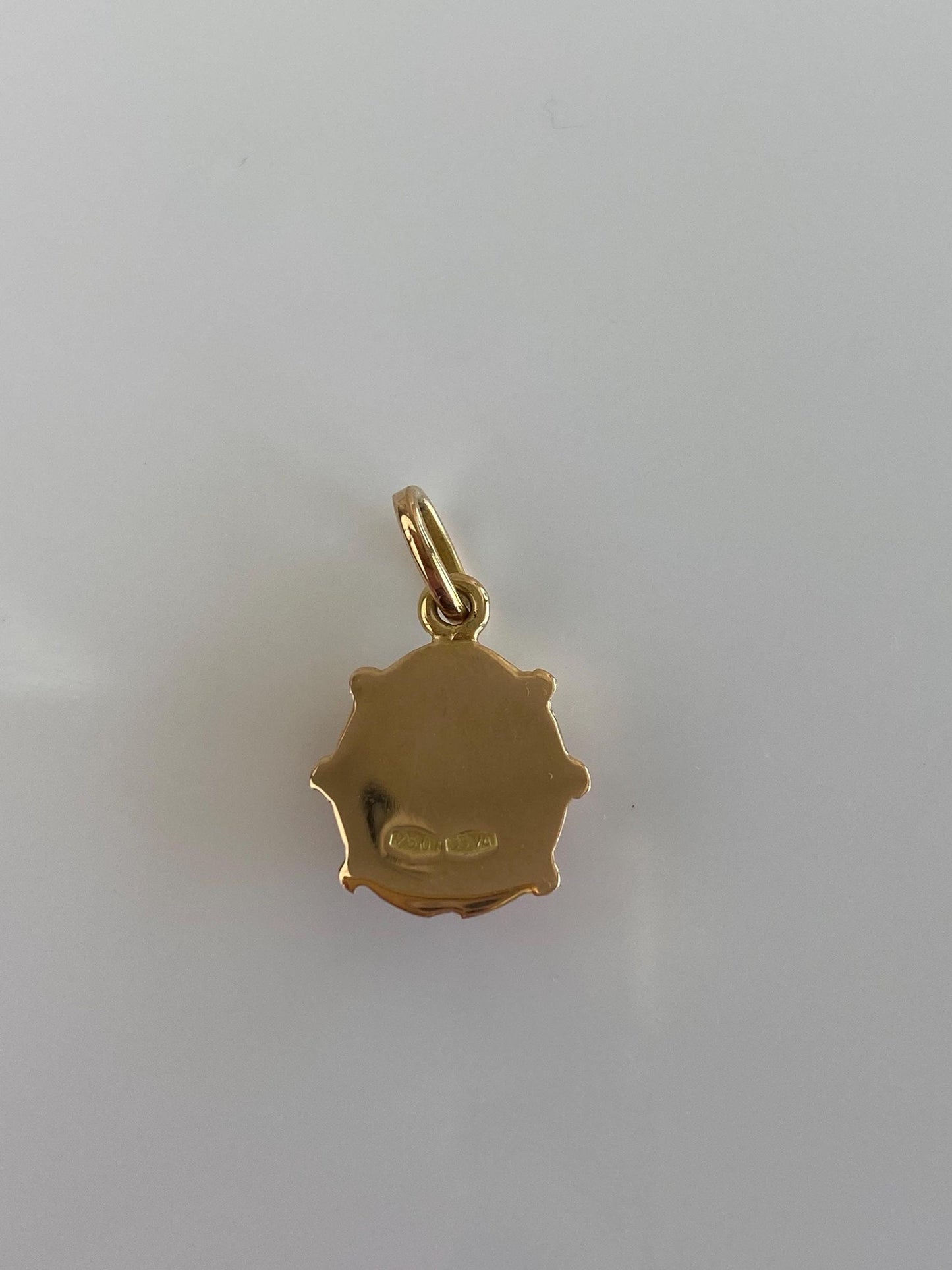 Vintage 18k Yellow Gold Enamel Ladybug Charm