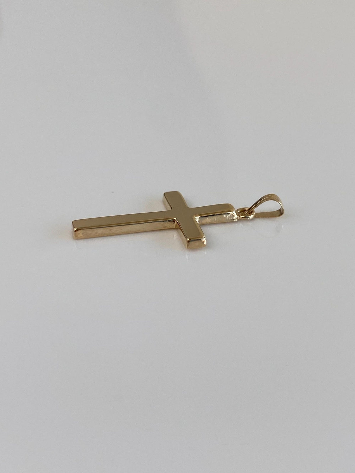 Vintage 14k Yellow Gold Cross Charm