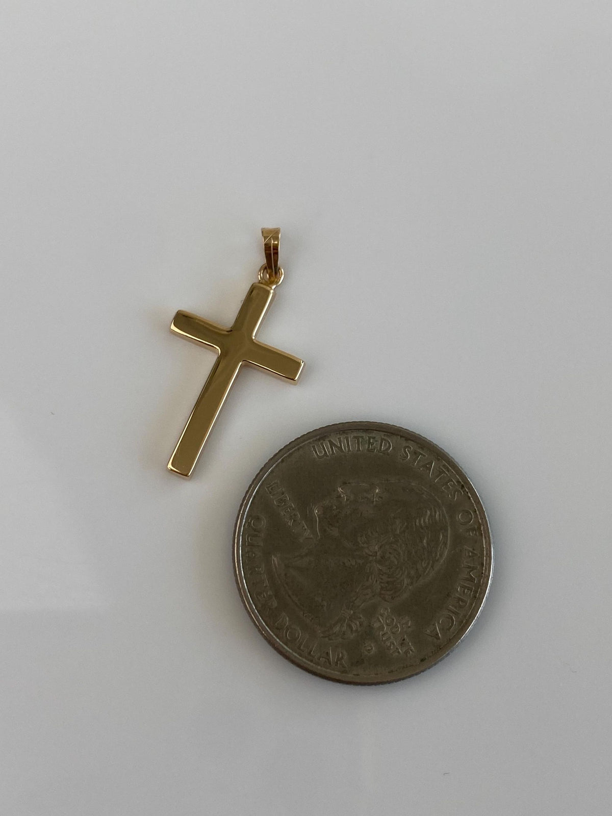 Vintage 14k Yellow Gold Cross Charm