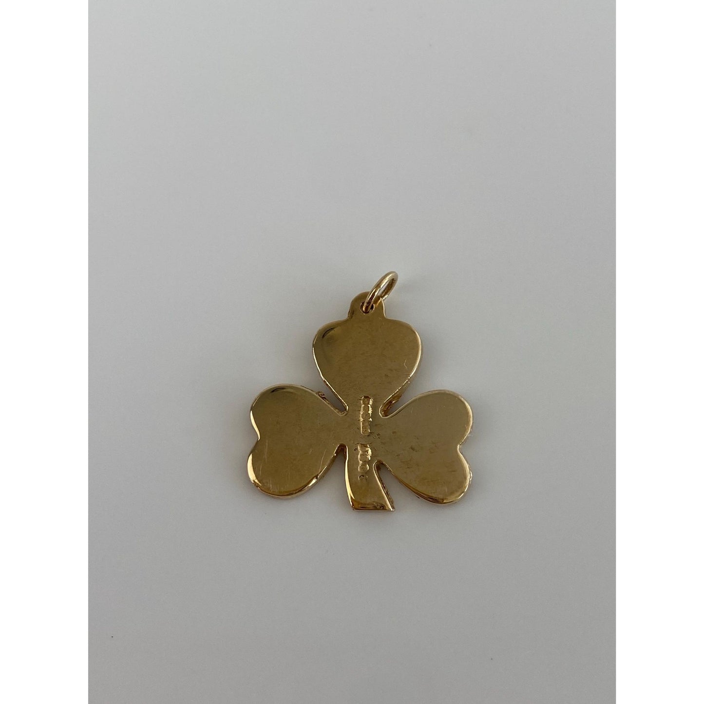 Vintage Solid 14k Yellow Gold Shamrock Charm