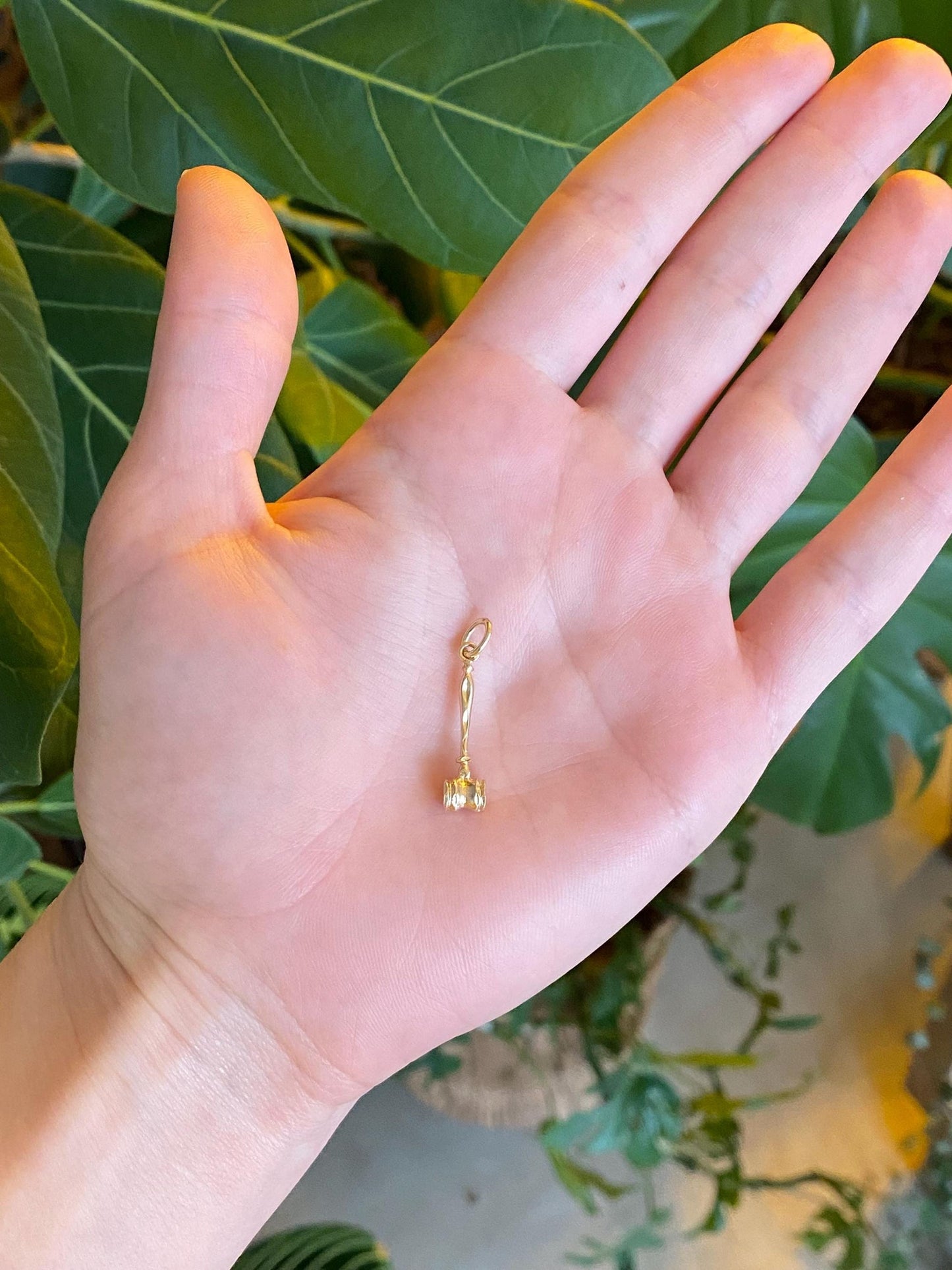 Vintage Solid 14k Yellow Gold Gavel Charm