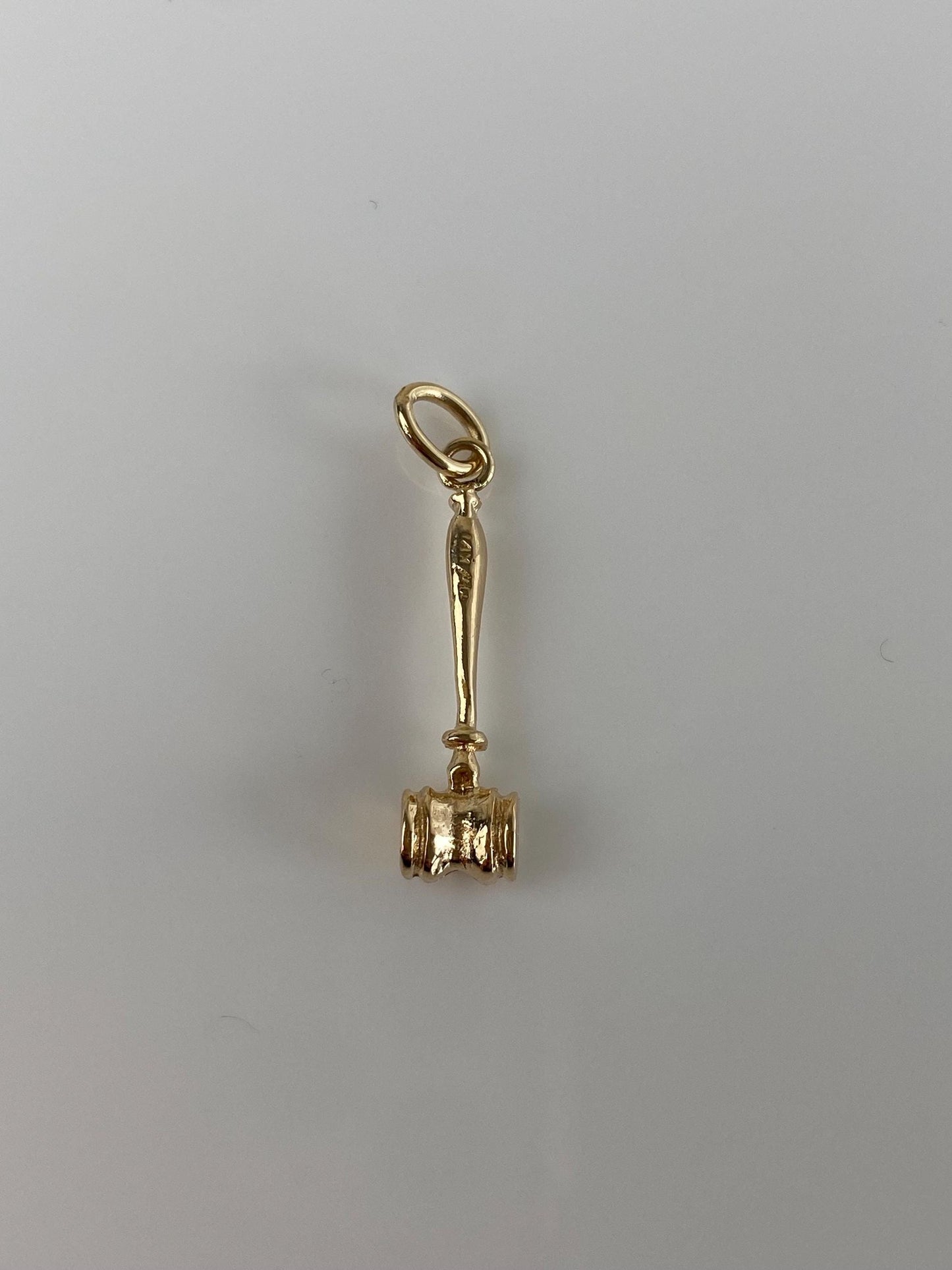 Vintage Solid 14k Yellow Gold Gavel Charm