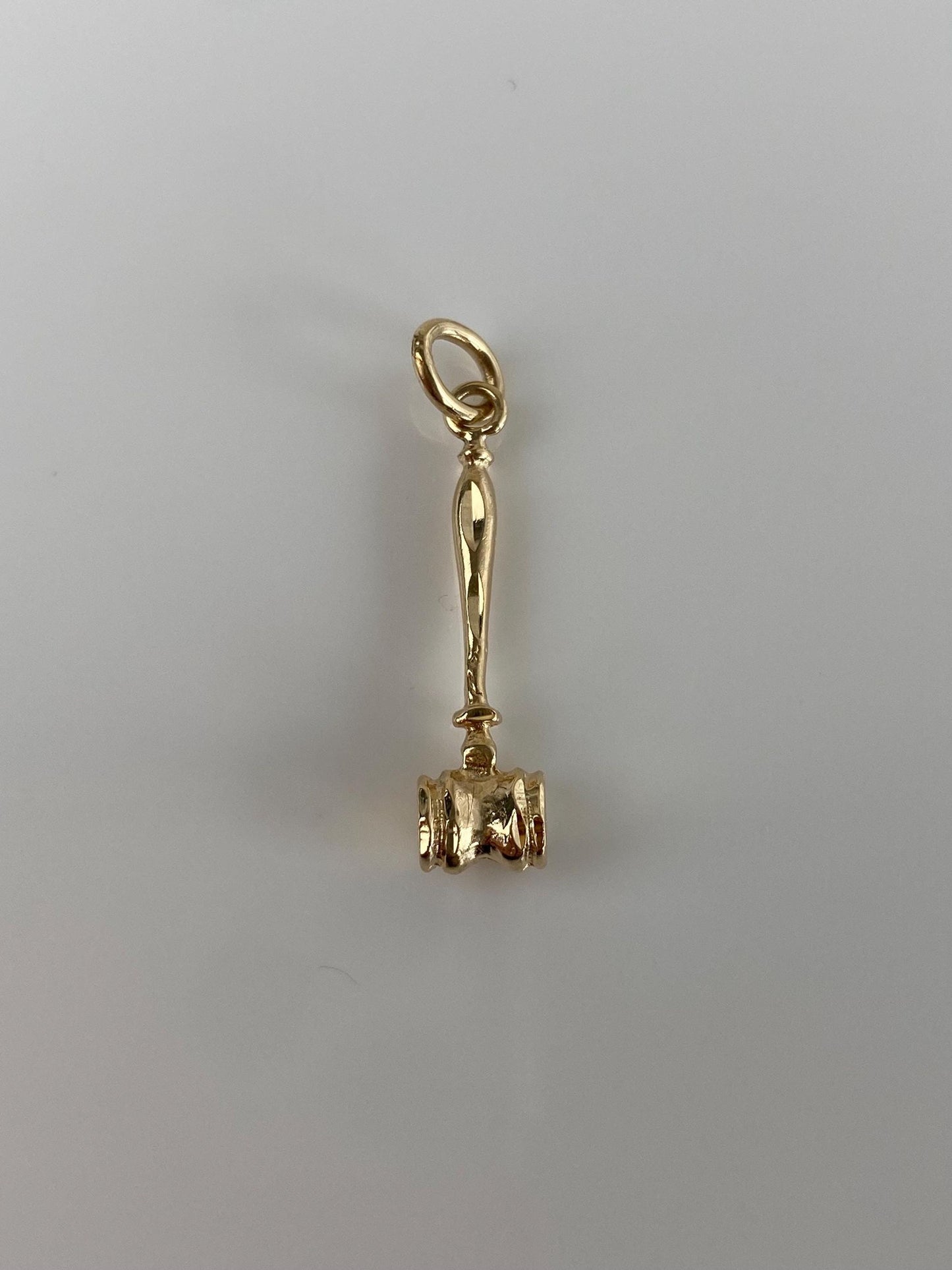 Vintage Solid 14k Yellow Gold Gavel Charm