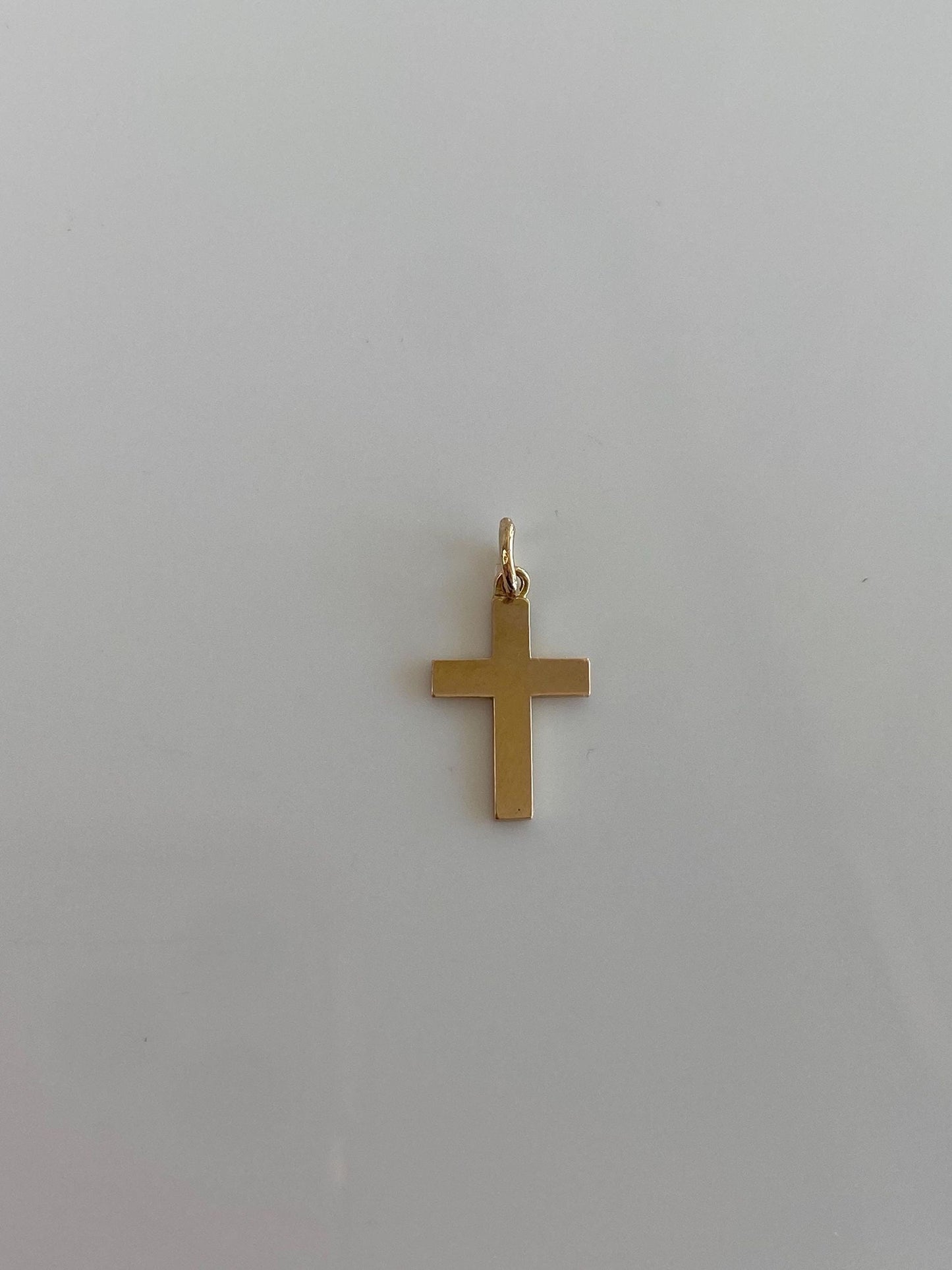 Vintage Solid 14k Yellow Gold Cross Charm