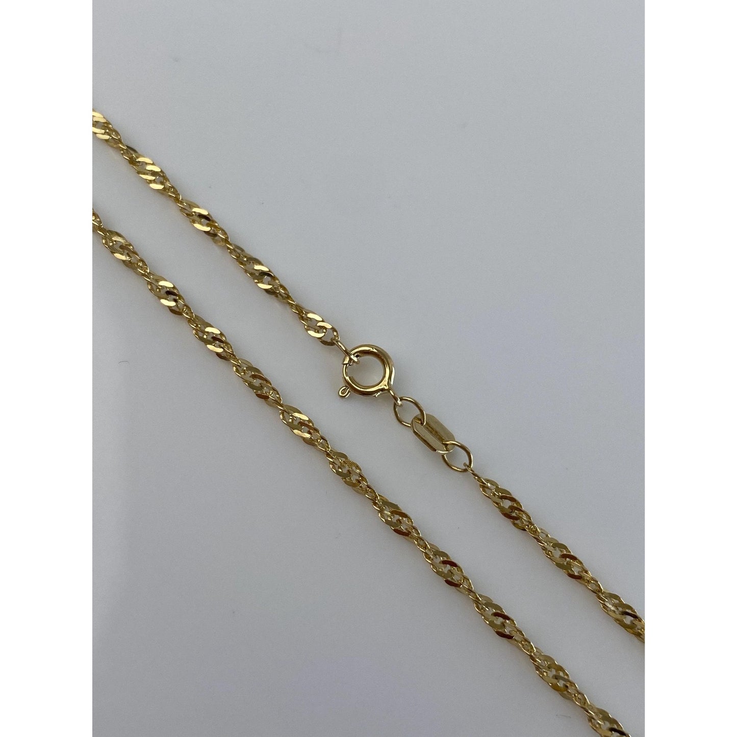Vintage Solid 14k Yellow Gold Twist Chain - 20 inches
