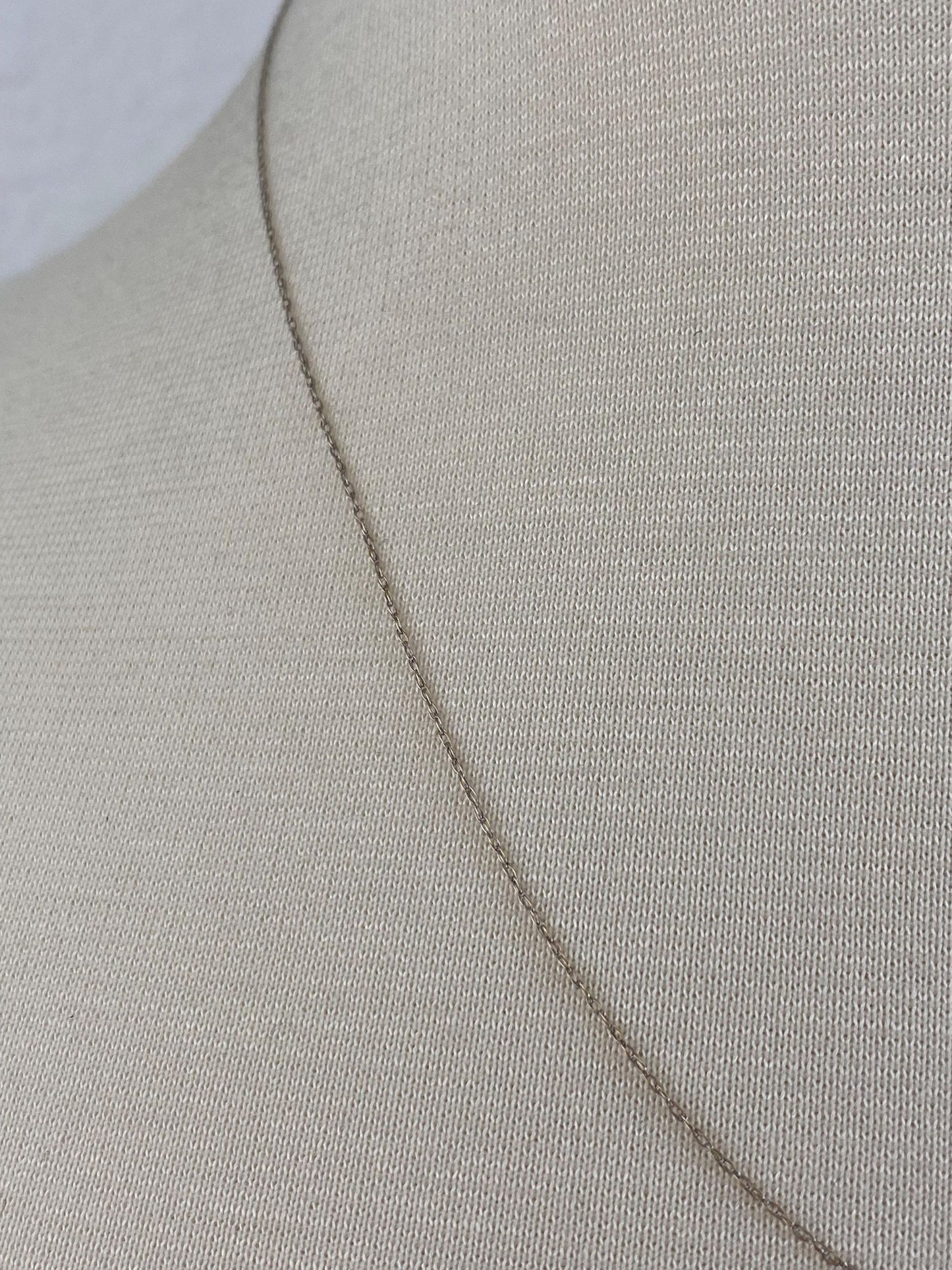 Vintage Solid 10k White Gold Dainty Chain Necklace - 19 inches